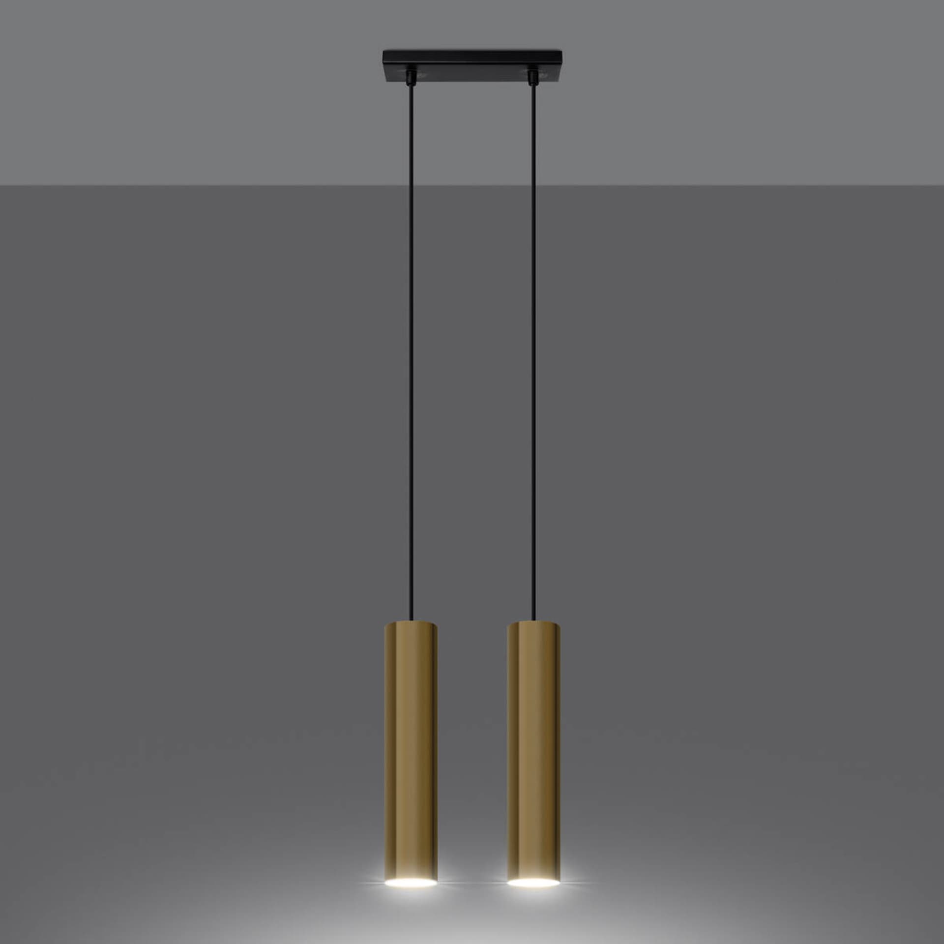 

Lampa Wisząca LAGOS 2 złoty połysk