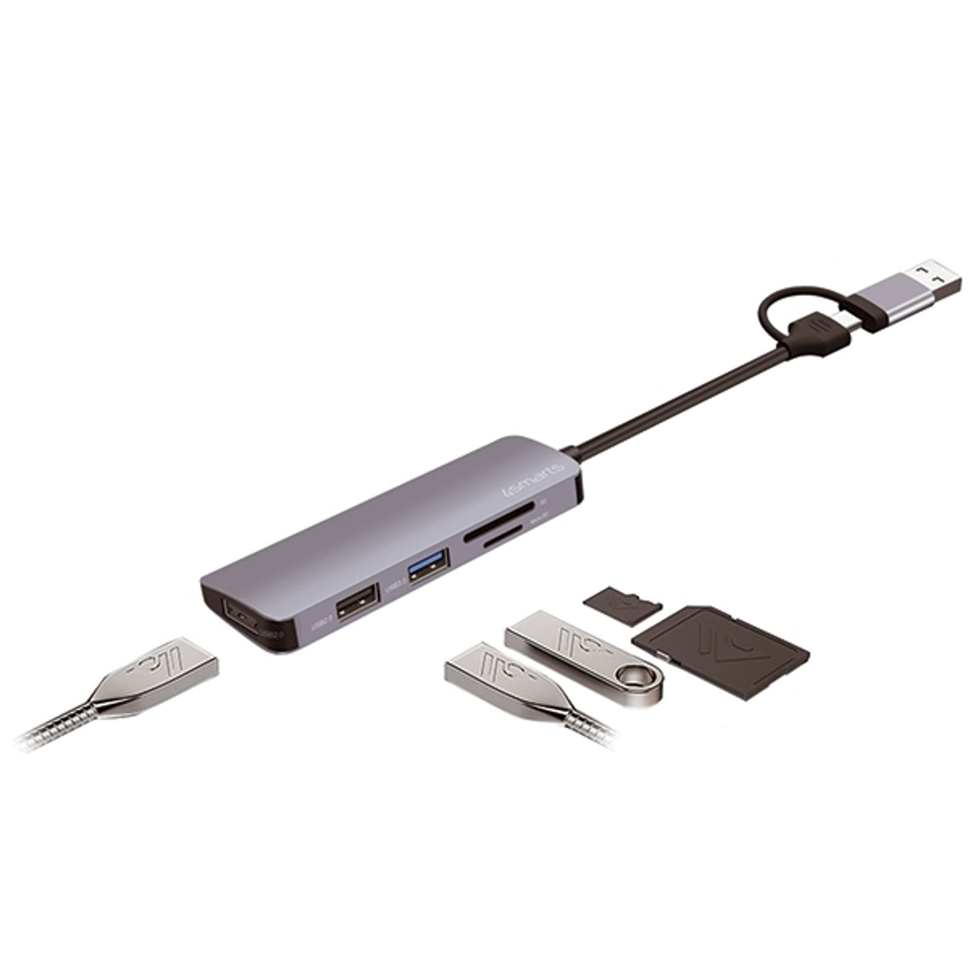 

4smarts Uniwersalny HUB Multiport Space Grey 469630