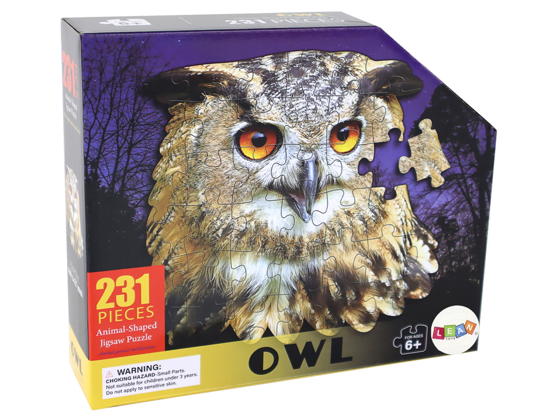 

Puzzle 232 Elementy Motyw Sowy Zwierzęta Ptaki