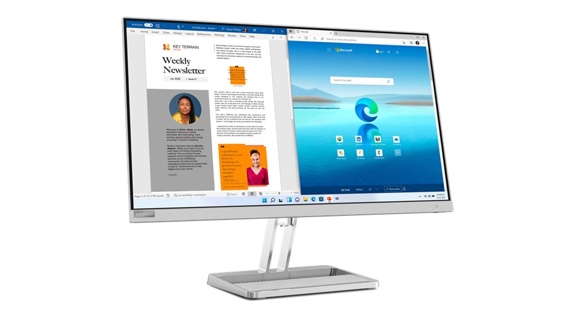 

Lenovo L27i-40 27" FHD 100HZ 300nits AG 2xHDMI, VGA Cloud Grey