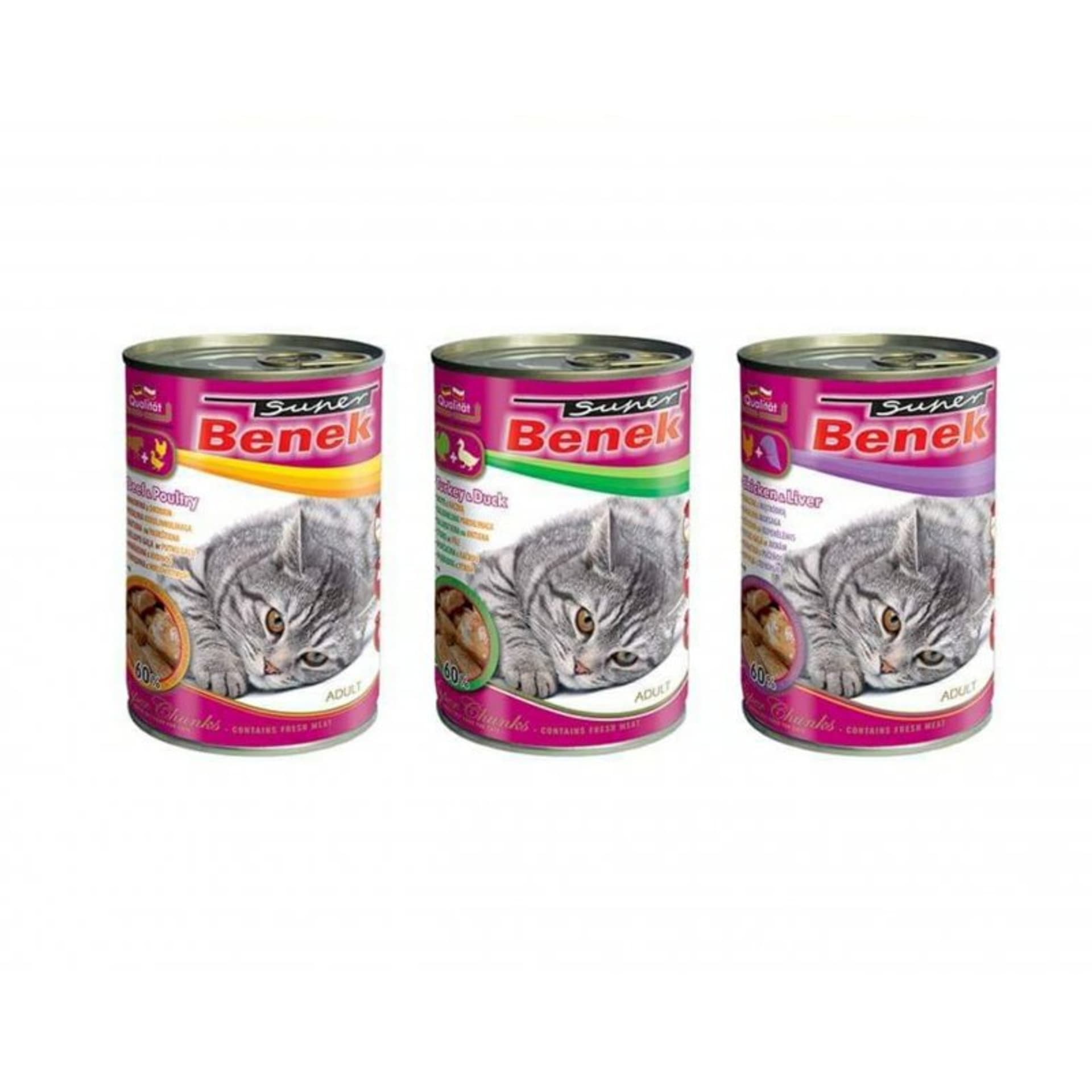 

SUPER BENEK Chunks indyk z kaczką 415g