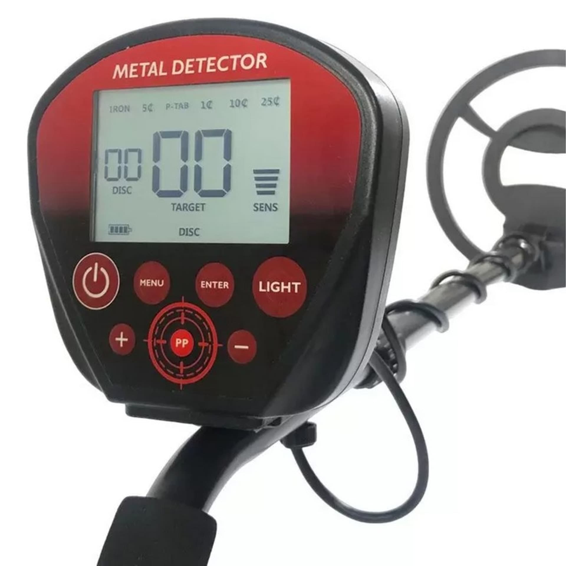 

POWERNEED WYKRYWACZ METALI, WYŚWIETLACZ LCD Z PODŚWIETLENIEM,PINPOINTER, WODOODPORNA CEWKA 25CM MD25