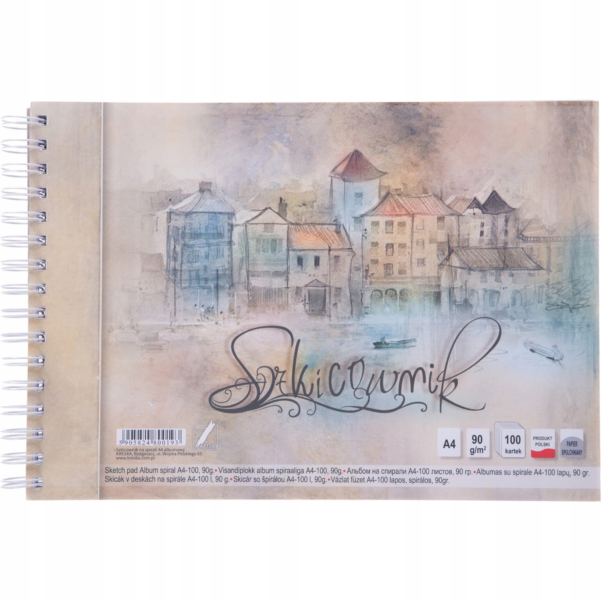 

Szkicownik artystyczny A4 100k 90g na spirali KRESKA