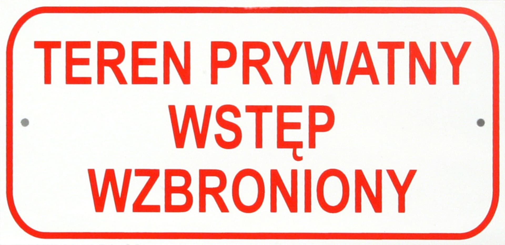 

TABLICA MAŁA 10*20CM TEREN PRYWATNY WSTĘP WZBRONIONY