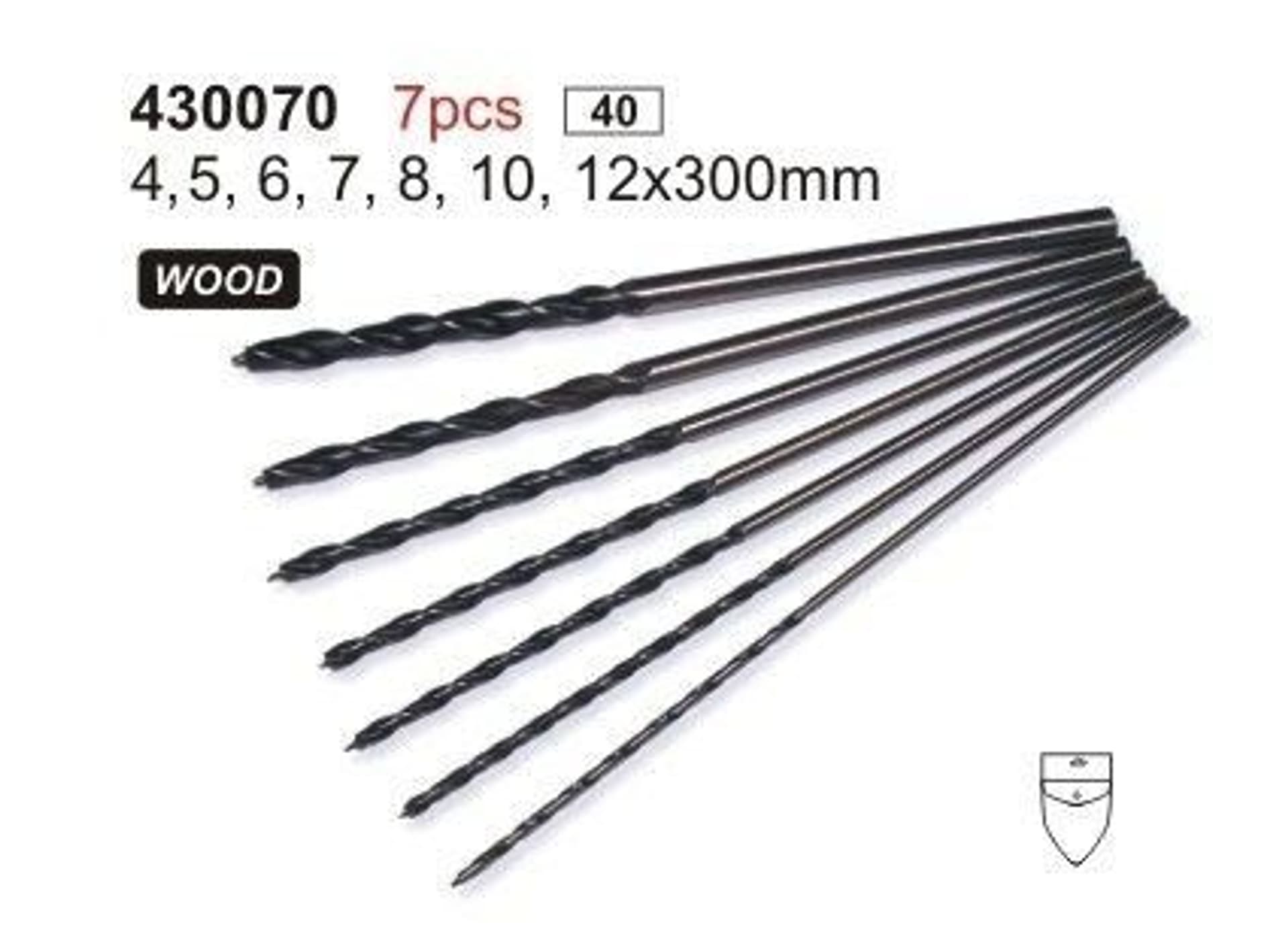 

WIERTŁA DO DREWNA 4; 5; 6; 7; 8; 10; 12 300 mm 7 sztuk