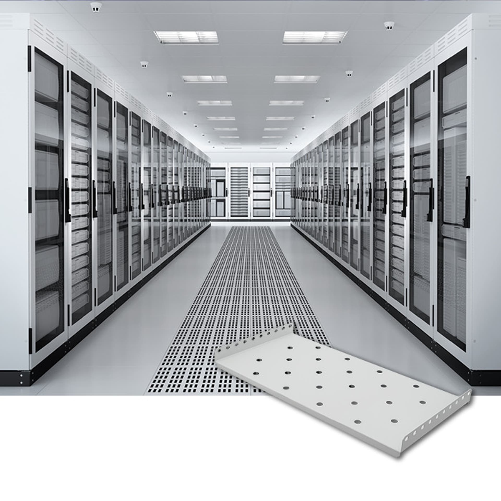 

Qoltec Półka do szafy RACK stała | 490*250 | Szara