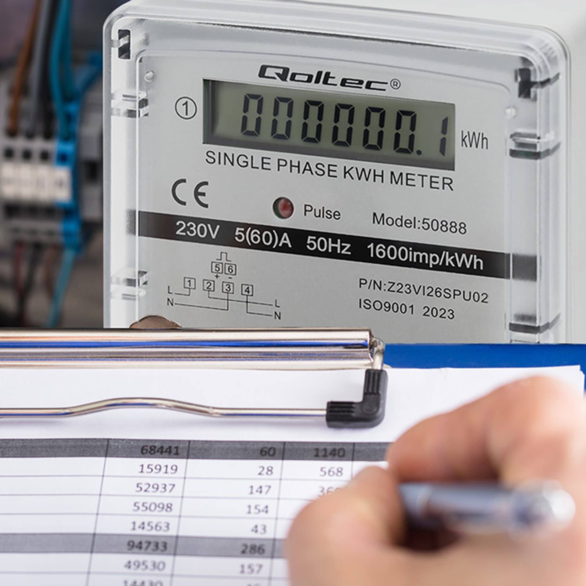 

Qoltec Jednofazowy elektroniczny licznik | miernik zużycia energii | 230V | LDC