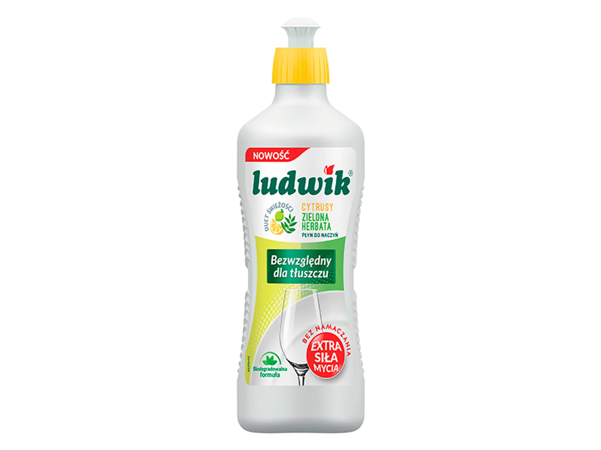 

90-122# Płyn do mycia naczyń cytrus zielona herbata 900g ludwik