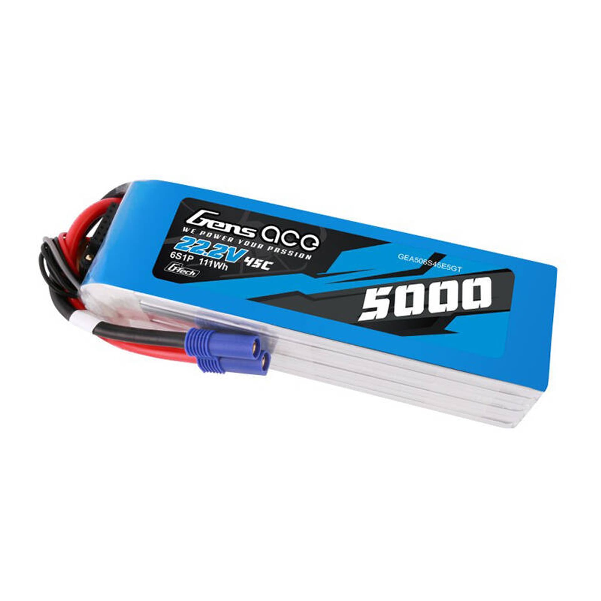 

Akumulator LiPo Gens ace G-Tech 5000mAh 22.2V 45C 6S1P z wtyczką EC5