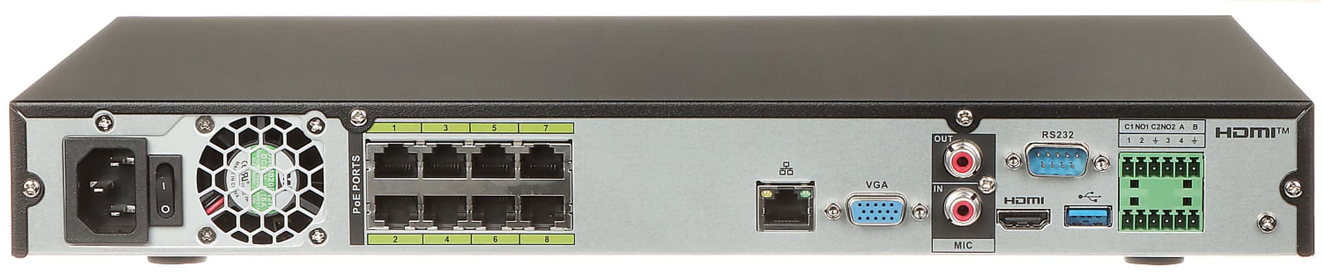 

REJESTRATOR IP NVR5208-8P-EI 8 KANAŁÓW, 8 PoE WizSense DAHUA