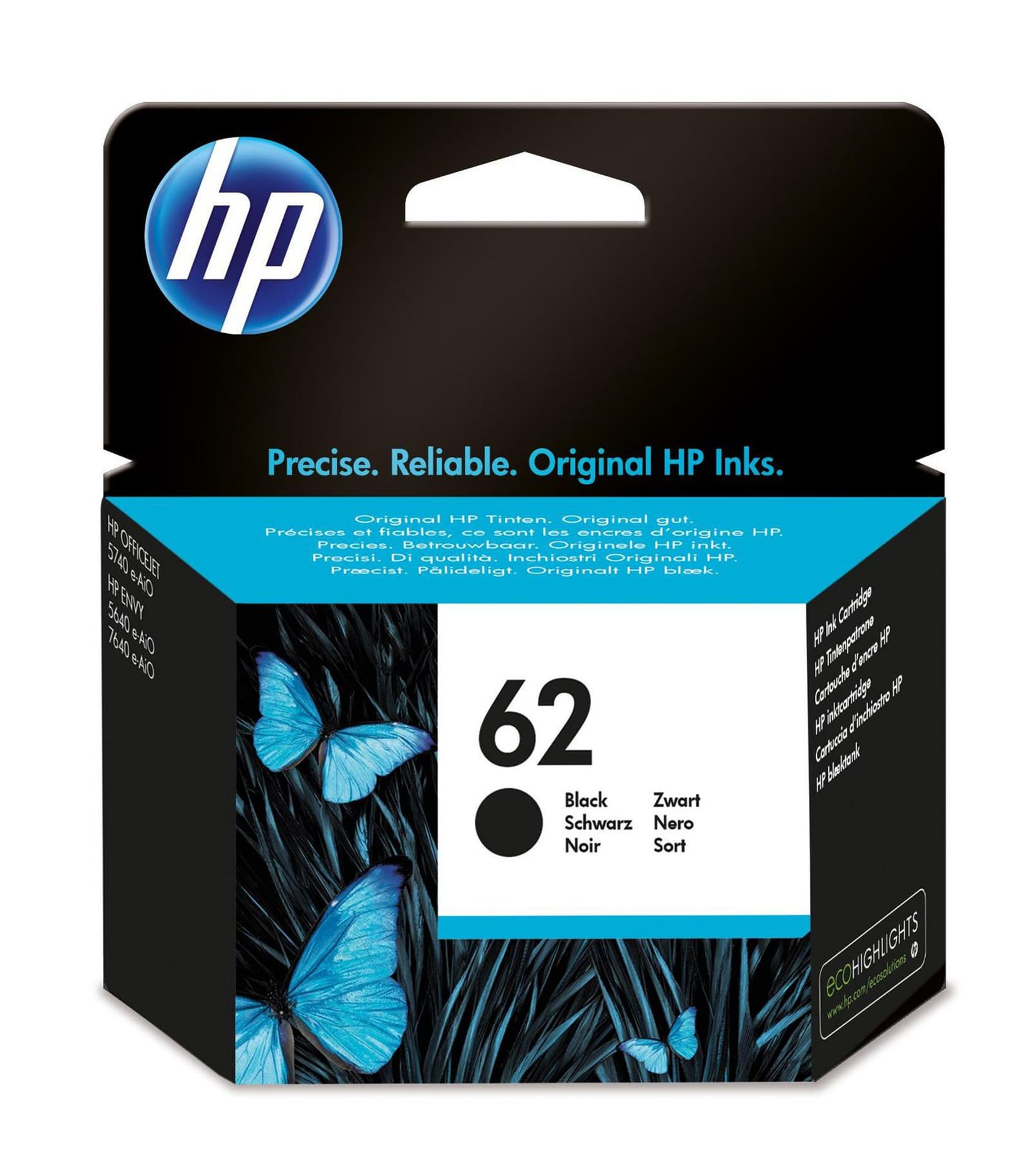 

HP 62 Black Original Ink