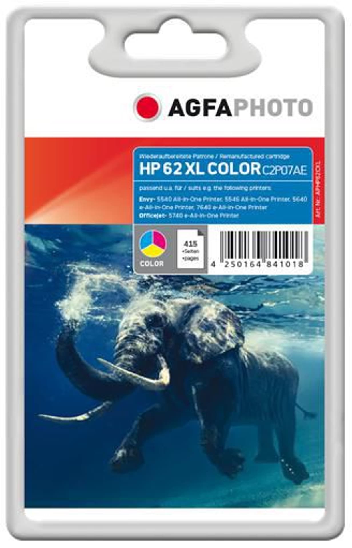 

AgfaPhoto Ink Color HP No. 62 XL