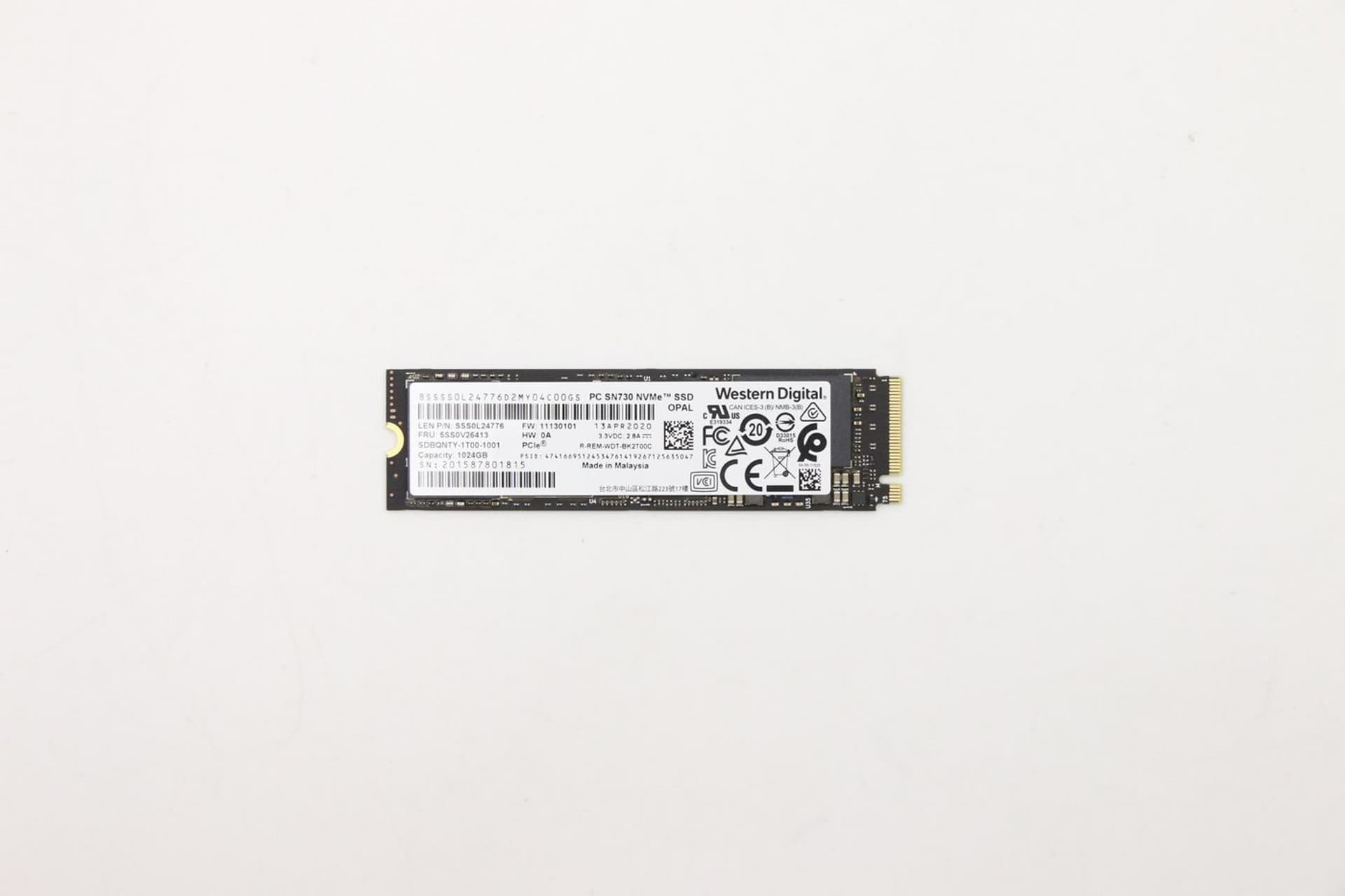 

Lenovo SSD M.2 PCIe NVMe FRU SSD 1TB