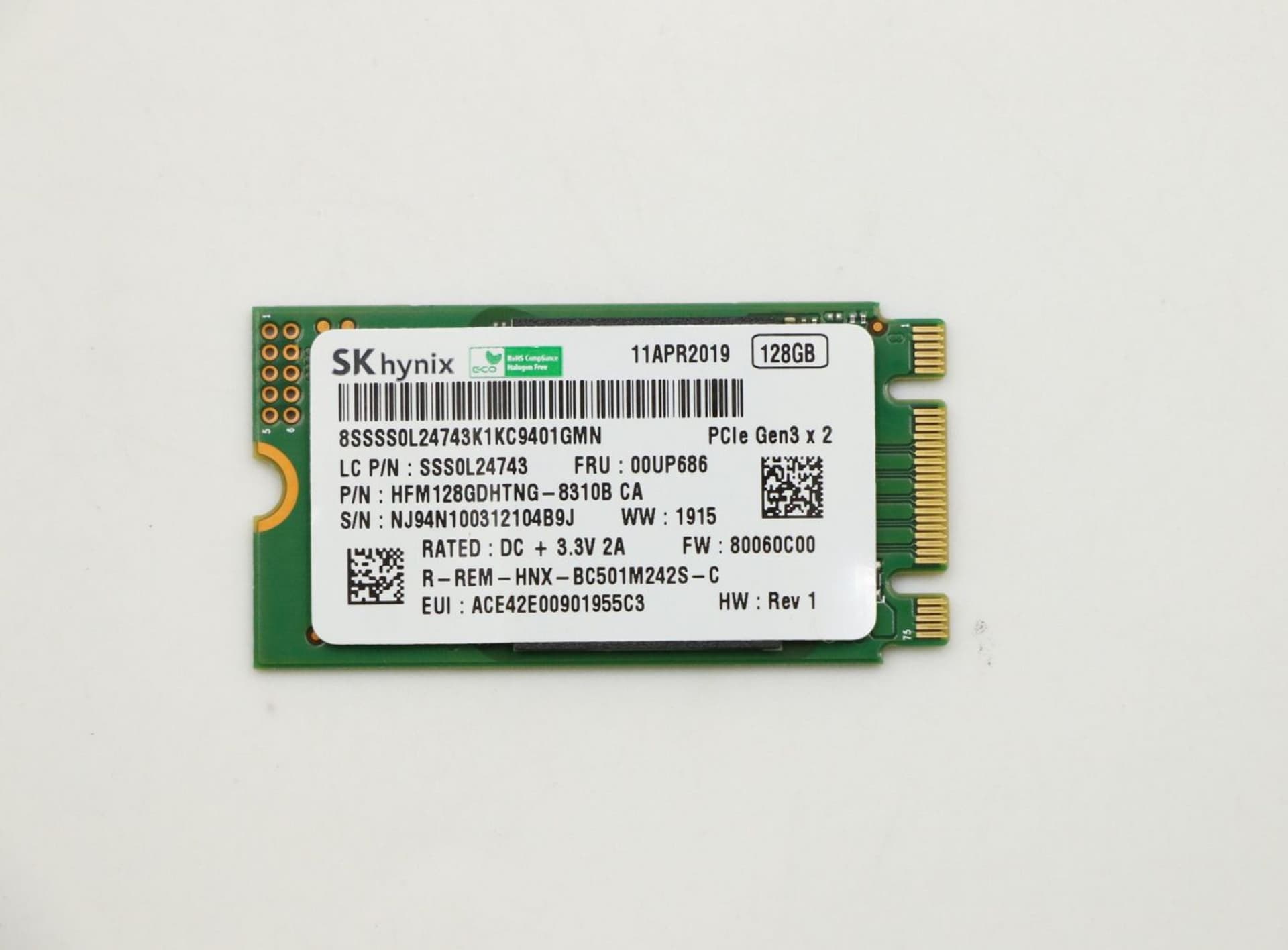 

Lenovo SSD M.2 PCIe NVMe FRUSSD