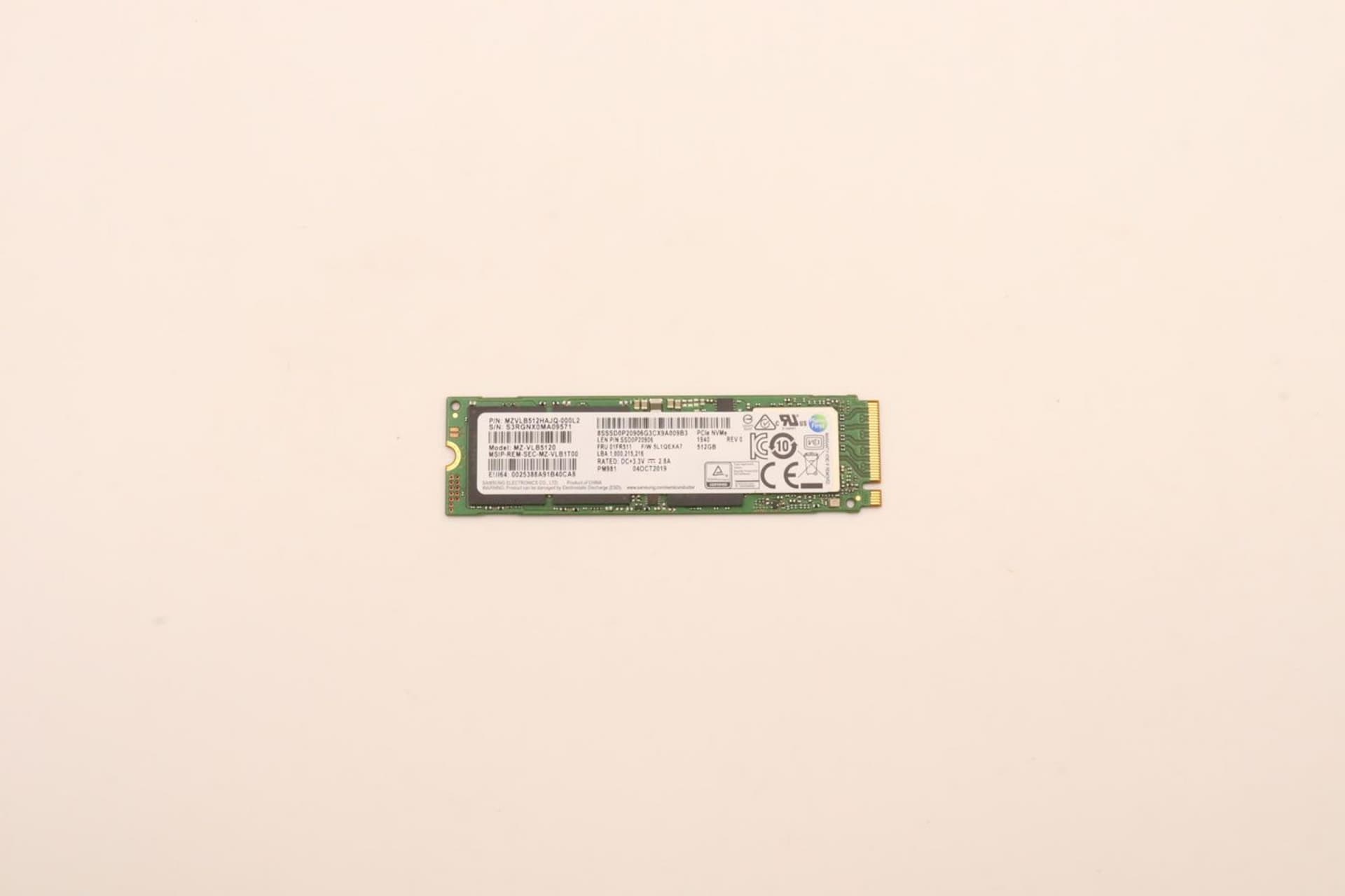 

Lenovo SSD_ASM Storage SSD PM981 PCIe