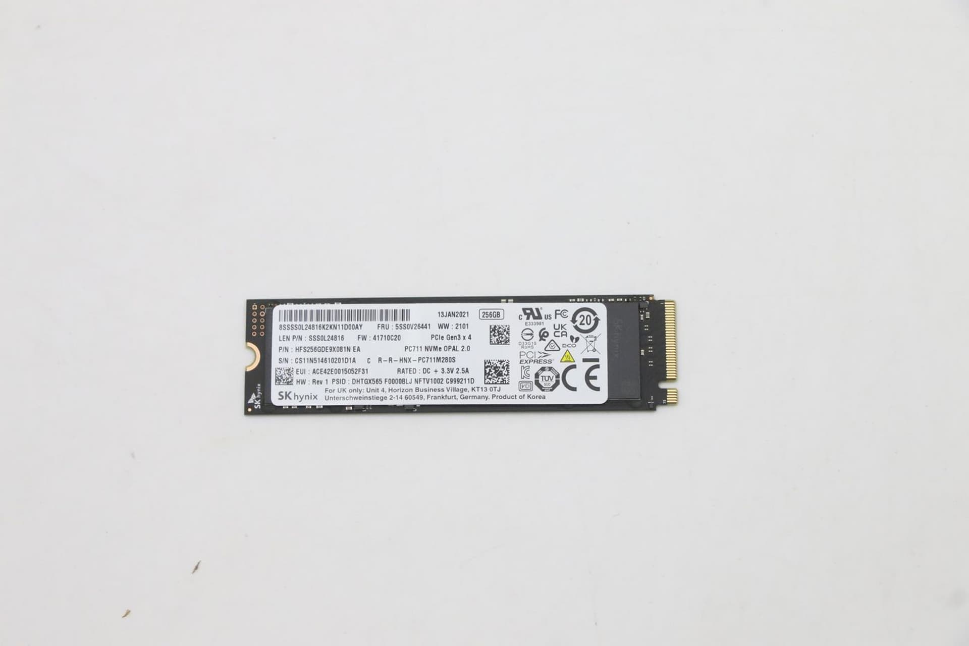 

Lenovo 256G,M.2,2280,PCIe3x4,SKH,OP