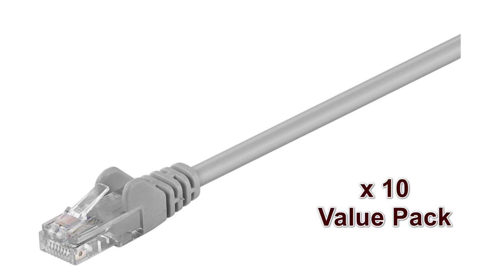 

MicroConnect U/UTP CAT5e 0.5m Grey 10 Pack