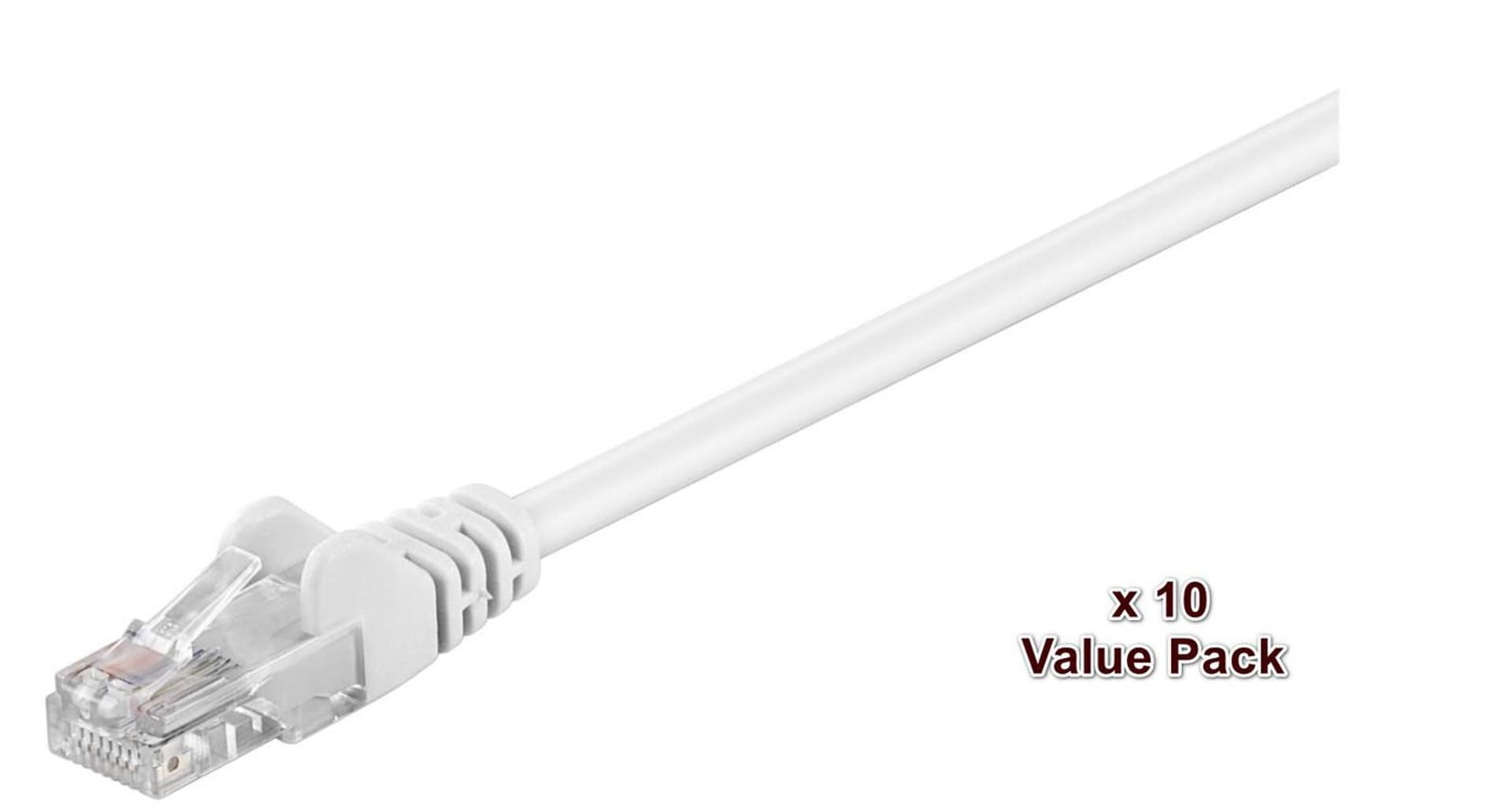 

MicroConnect U/UTP CAT5e 0.5m White10 Pack