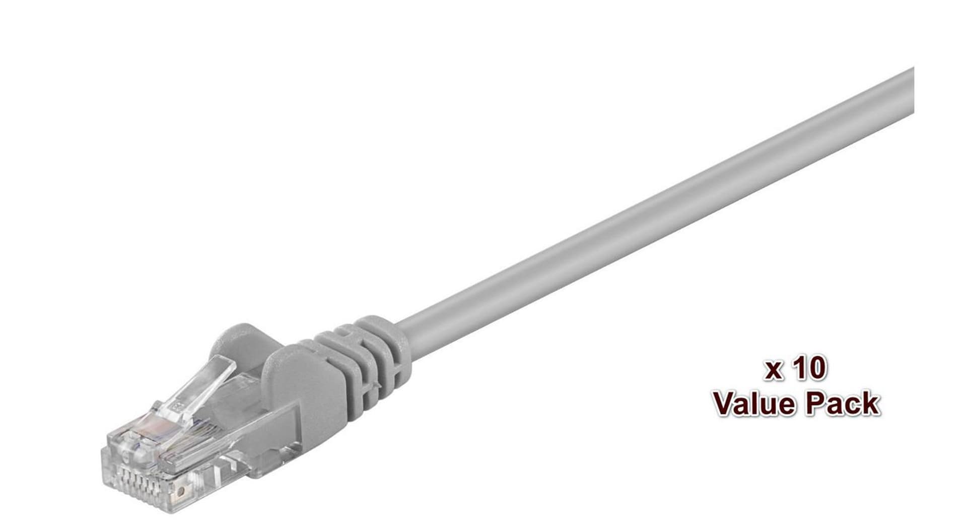 

MicroConnect U/UTP CAT5e 3M Grey 10 Pack