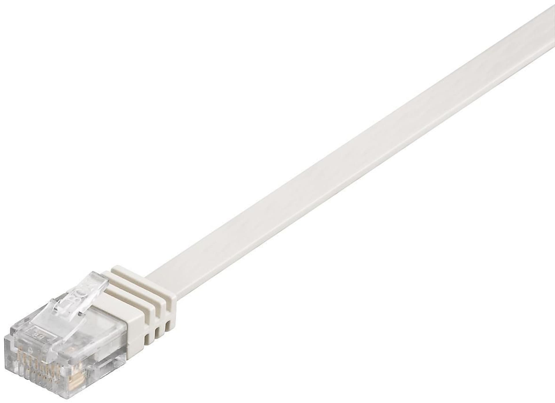 

MicroConnect U/UTP CAT6 0.25M White Flat