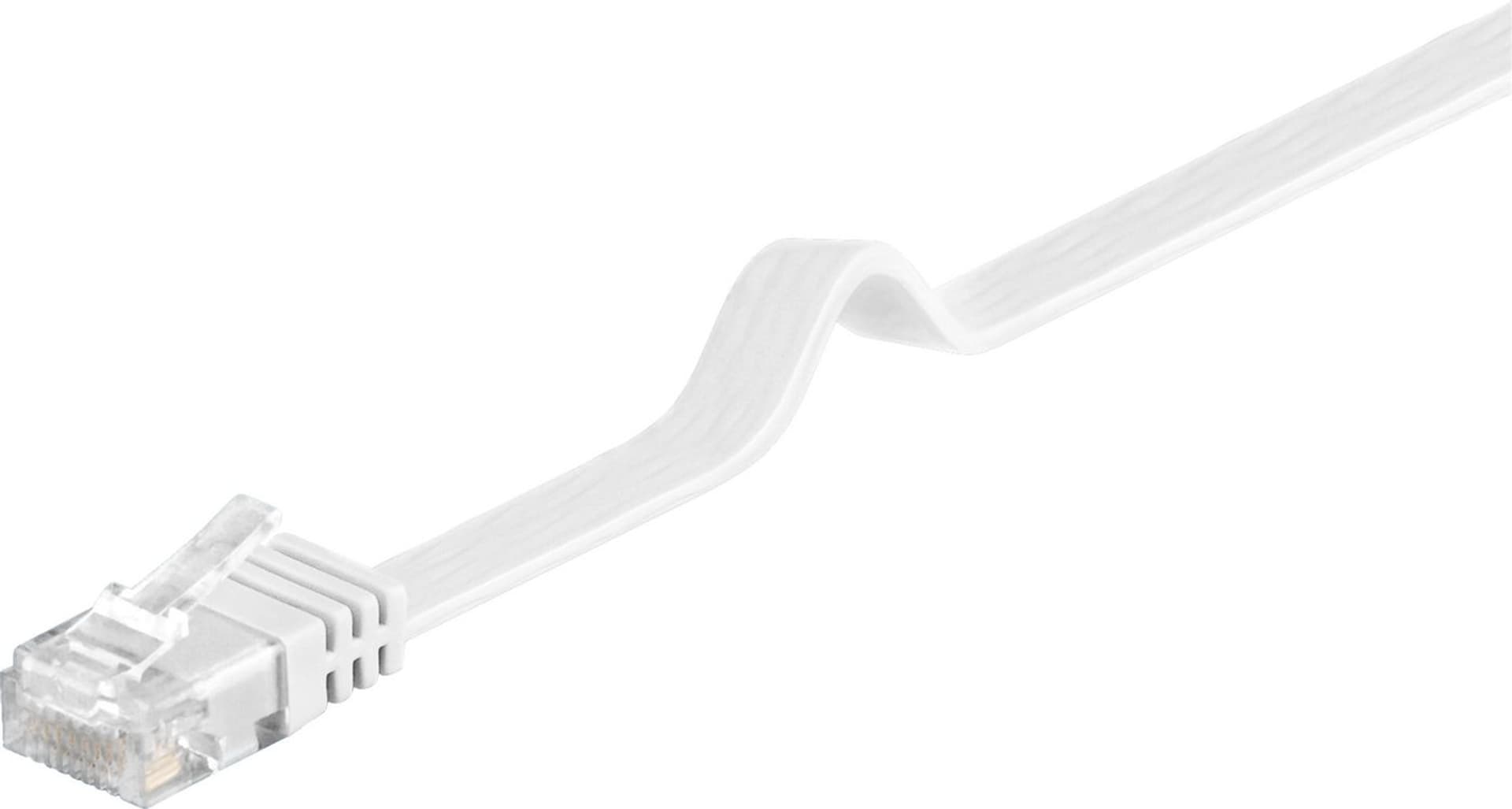 

MicroConnect U/UTP CAT6 3M White Flat