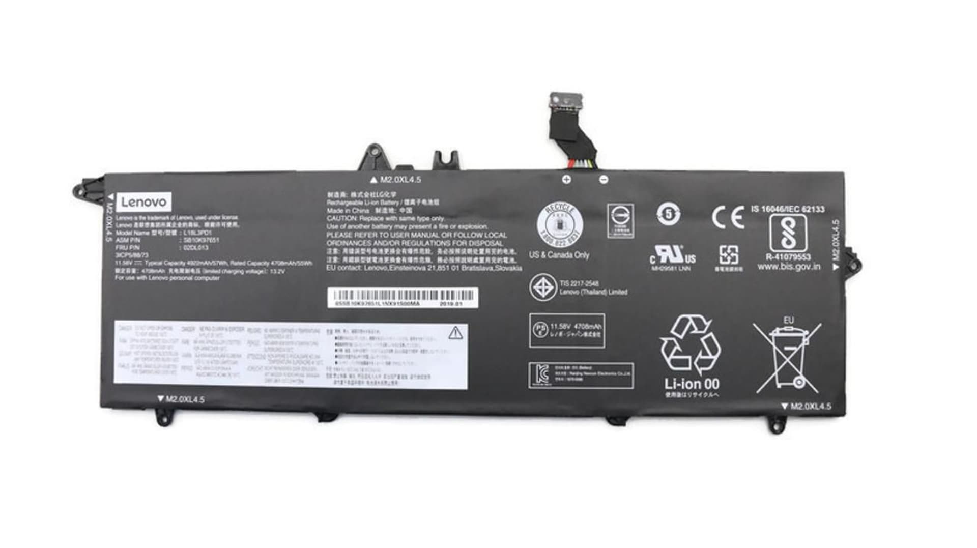 

Lenovo Internal, 3c, 57Wh, LiIon, SMP