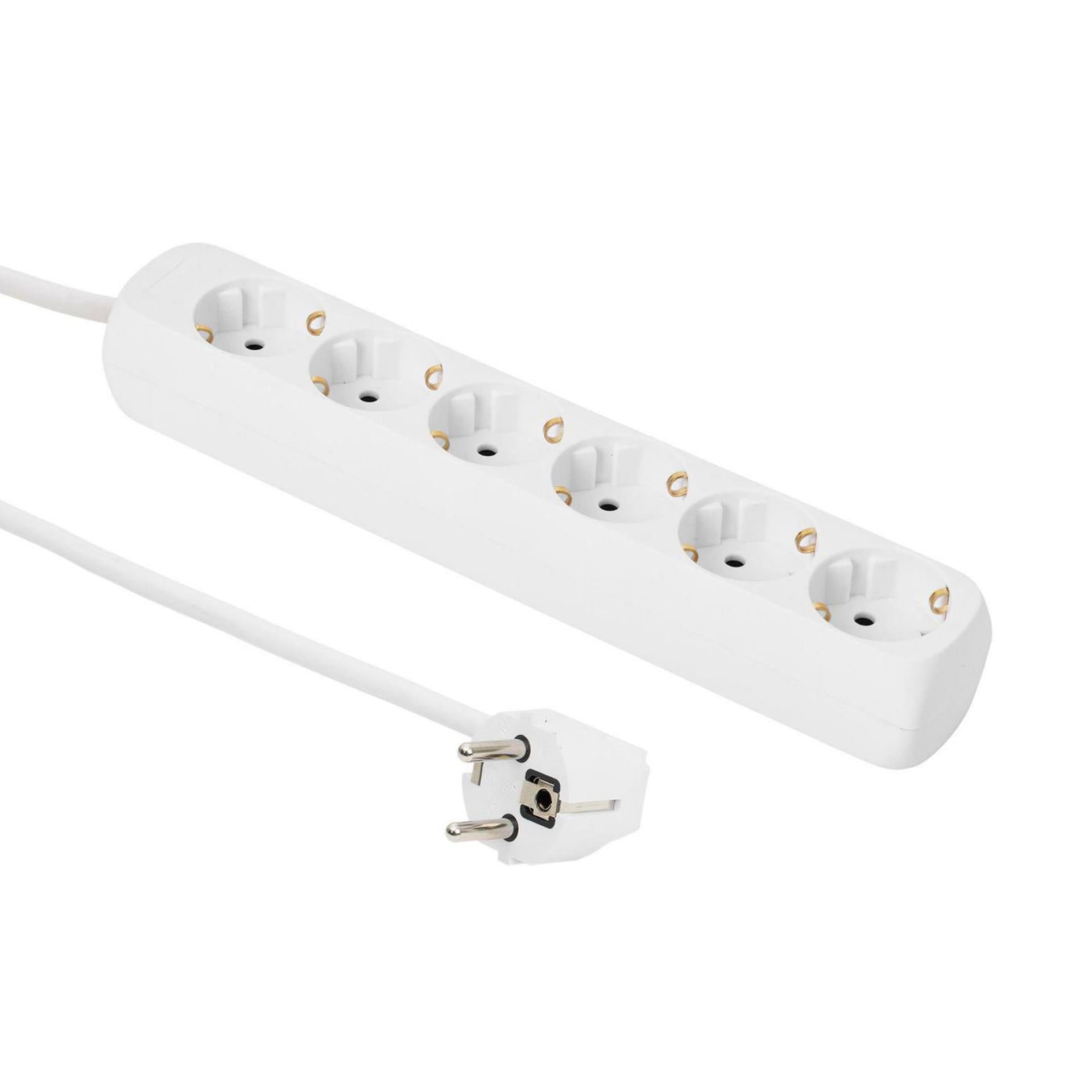 

MicroConnect 6-way Schuko Socket 5M White
