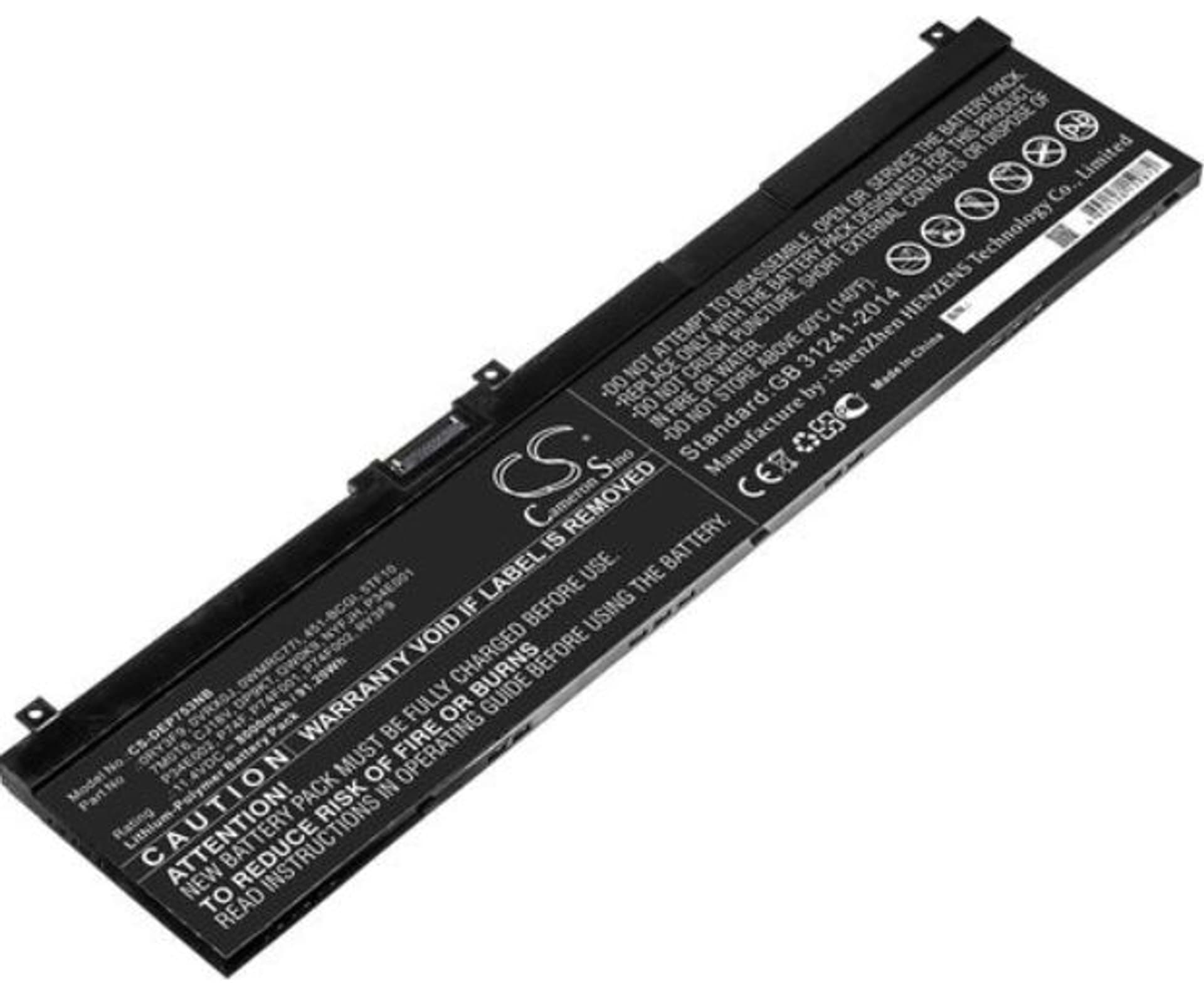 

Dell Battery, 97WHR, 6 Cell,