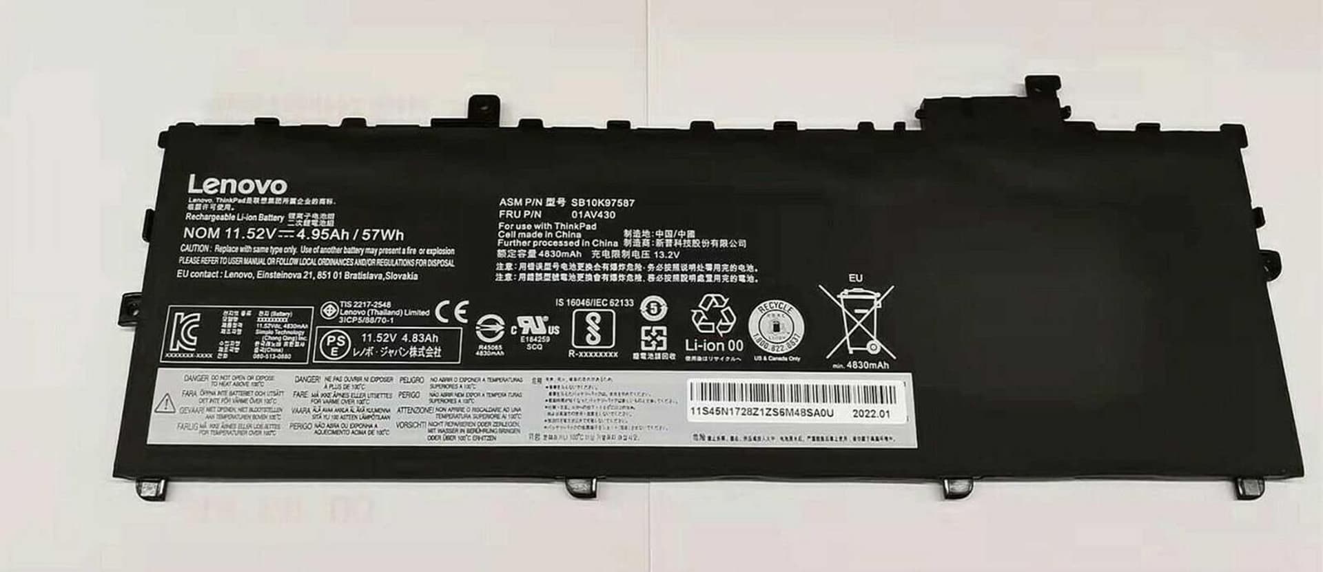 

Lenovo Battery Internal 3C 57WH