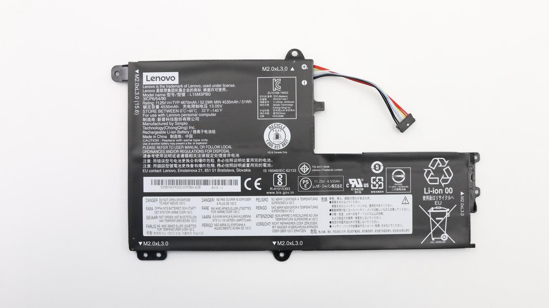 

Lenovo Battery 3 Cell 11.25V 52.5Wh