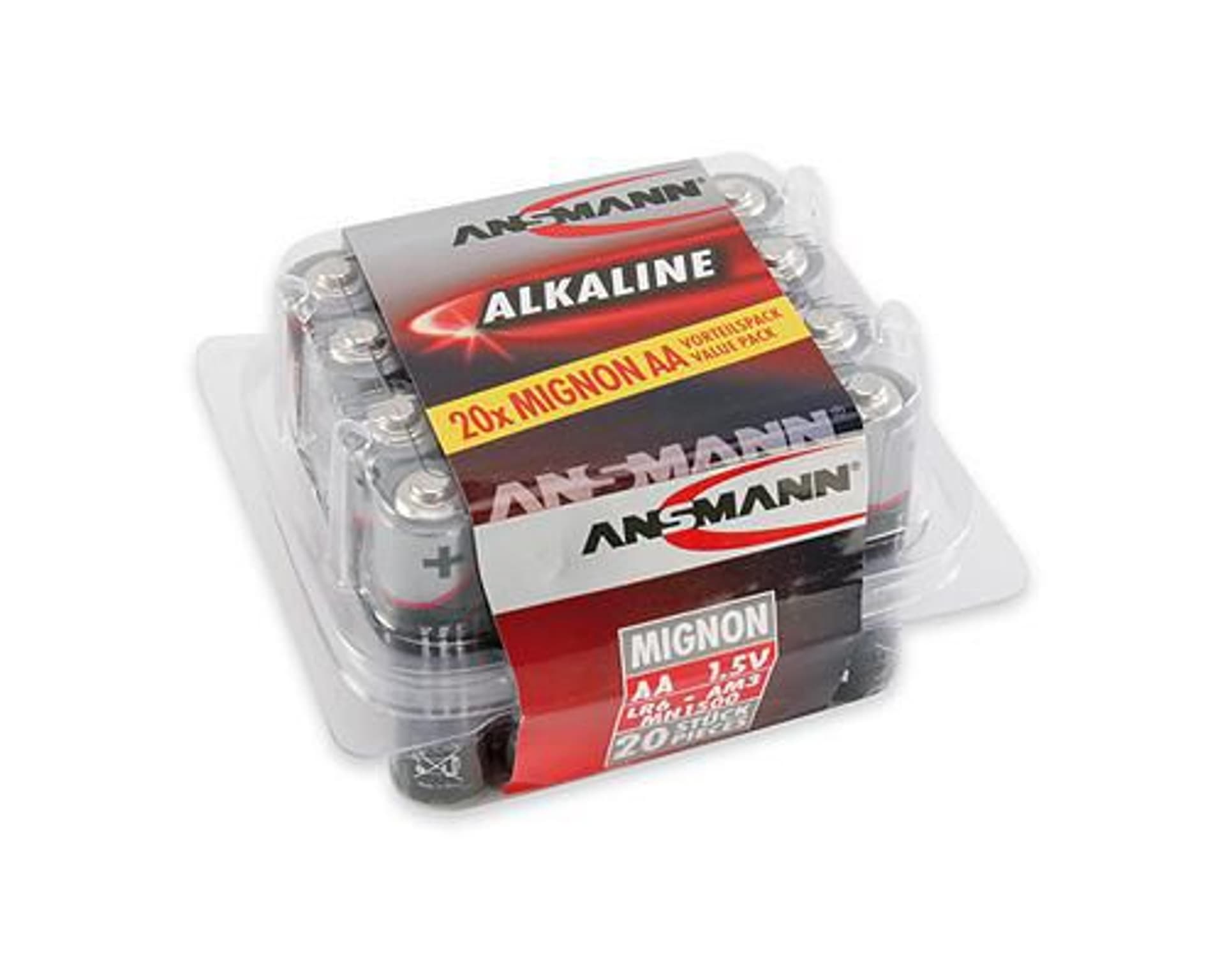 

ANSMANN Battery LR6 (AA),1x20,1.5V, Aa)/1x20.1.5