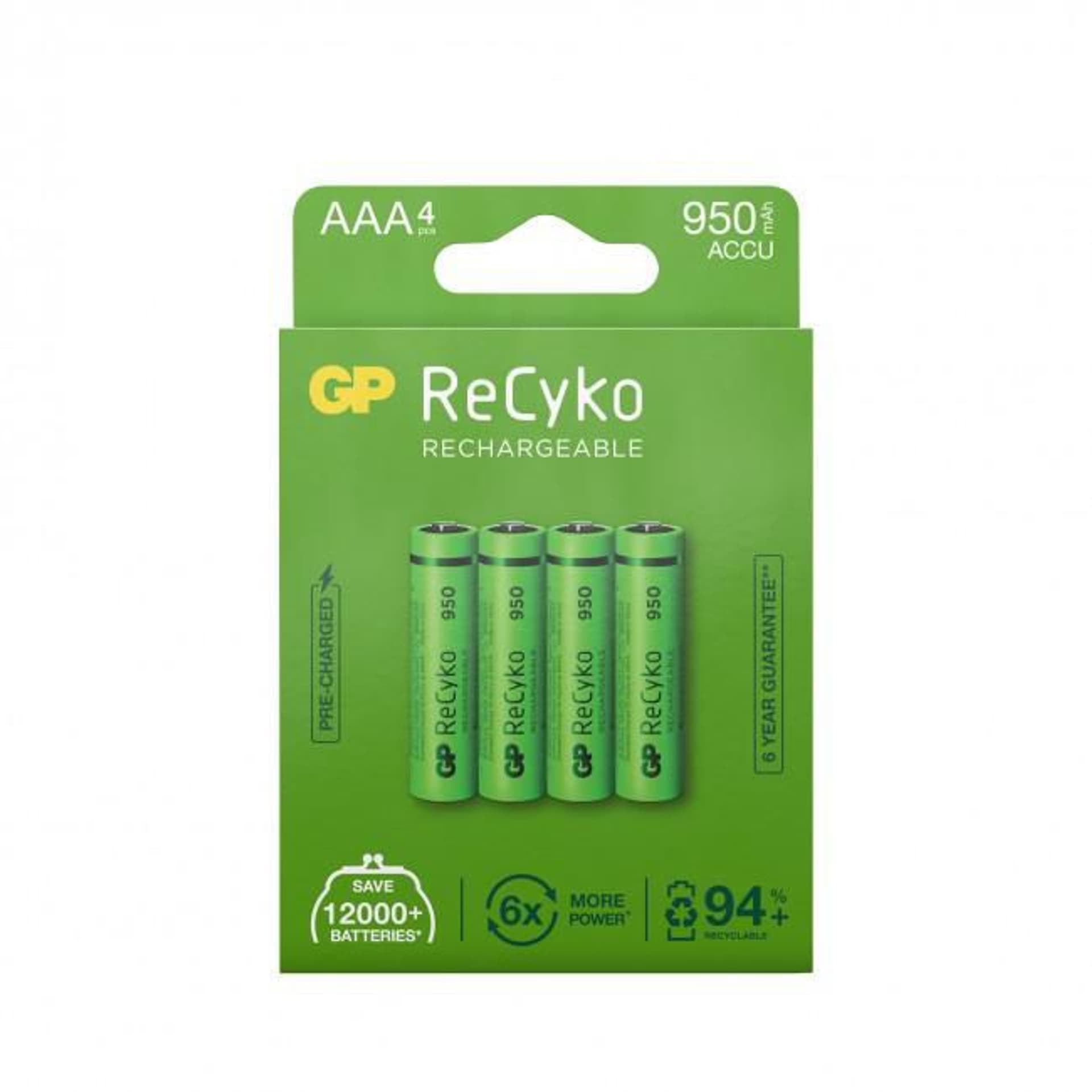 

GP Batteries Recyko 100AAAHCE-2GBW4/AAA,