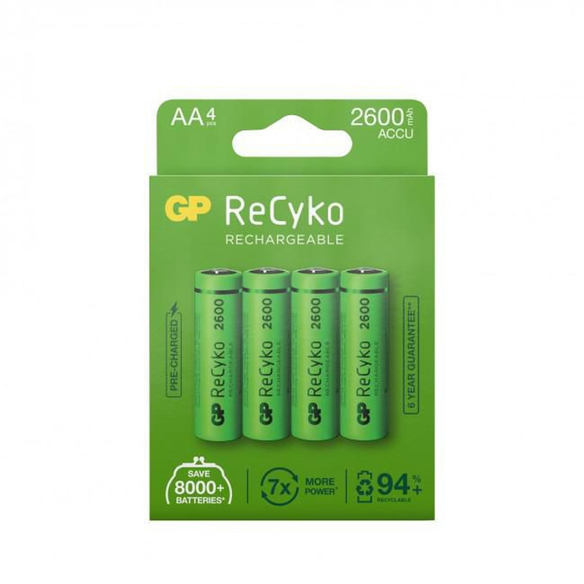 

GP Batteries GP RECYKO 270AAHCE-2GBW4/AA 4