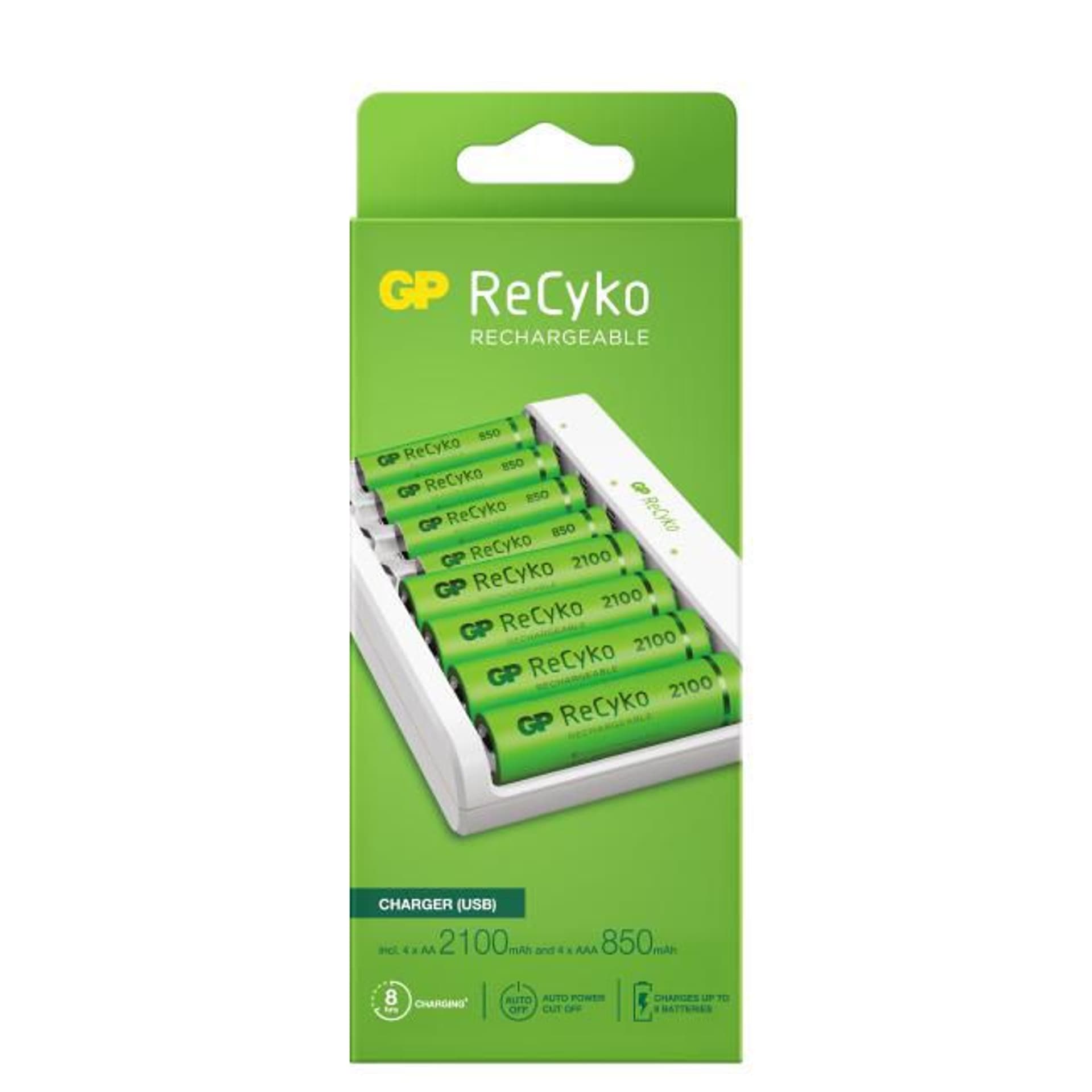 

GP Batteries RECYKO CHARGER E811, 8-SLOT,