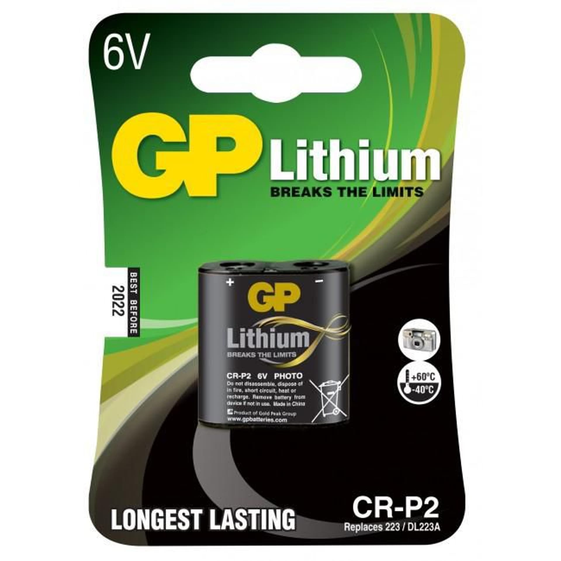 

GP Batteries LITHIUM BATTERY CR P2