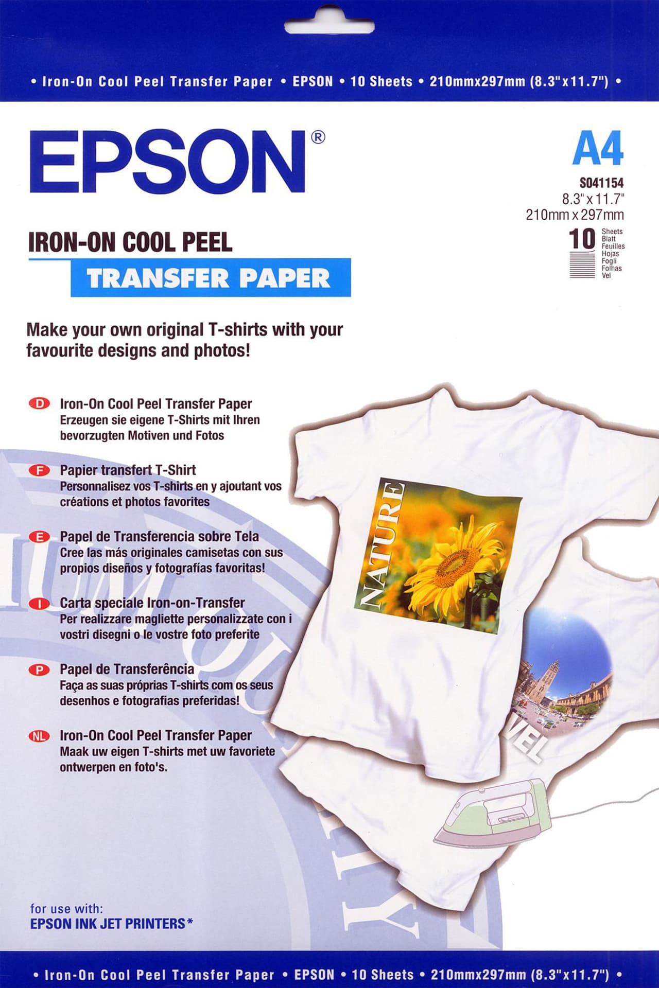 

Epson A4 Iron On T-Shirt Transfer