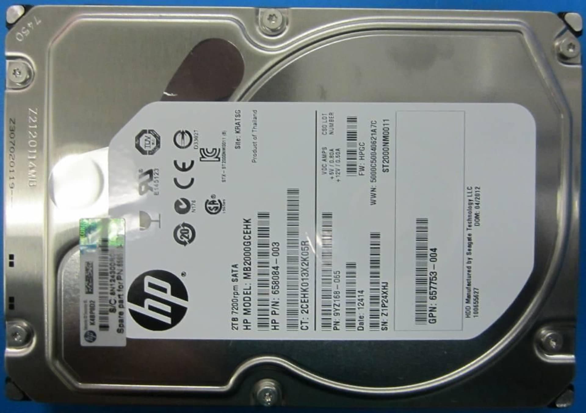 

Hewlett Packard Enterprise 2Tb 7.2K RPM SATA