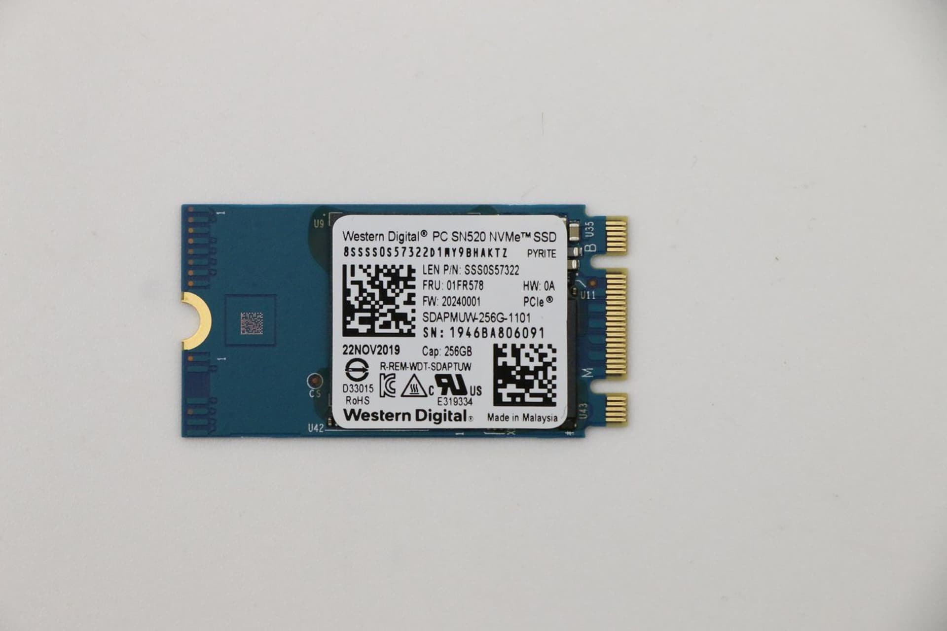 

Lenovo SDK 1101 256G M.2 PCIe 2242 SS