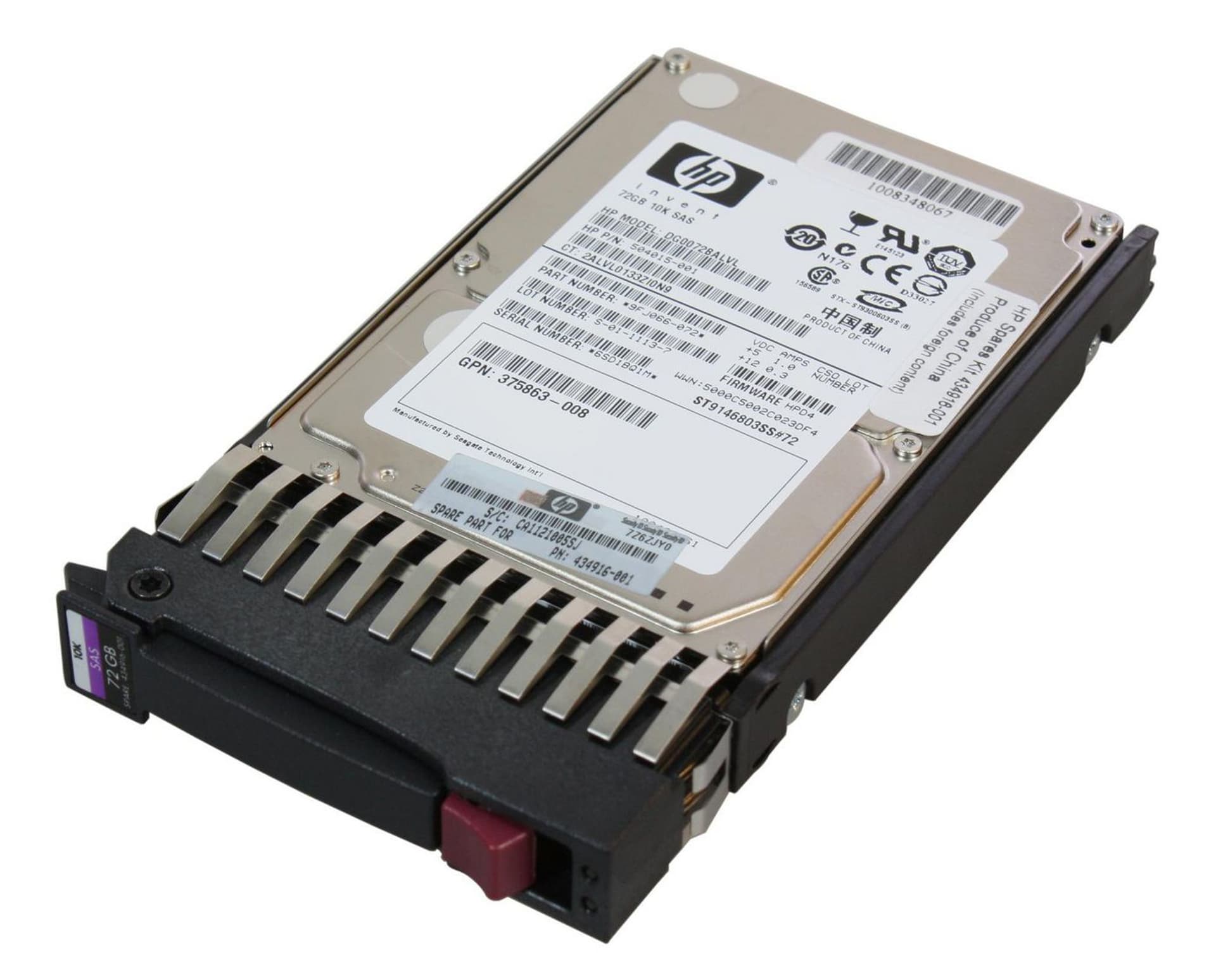 

Hewlett Packard Enterprise 72GB hdd hot plug SAS SP G2