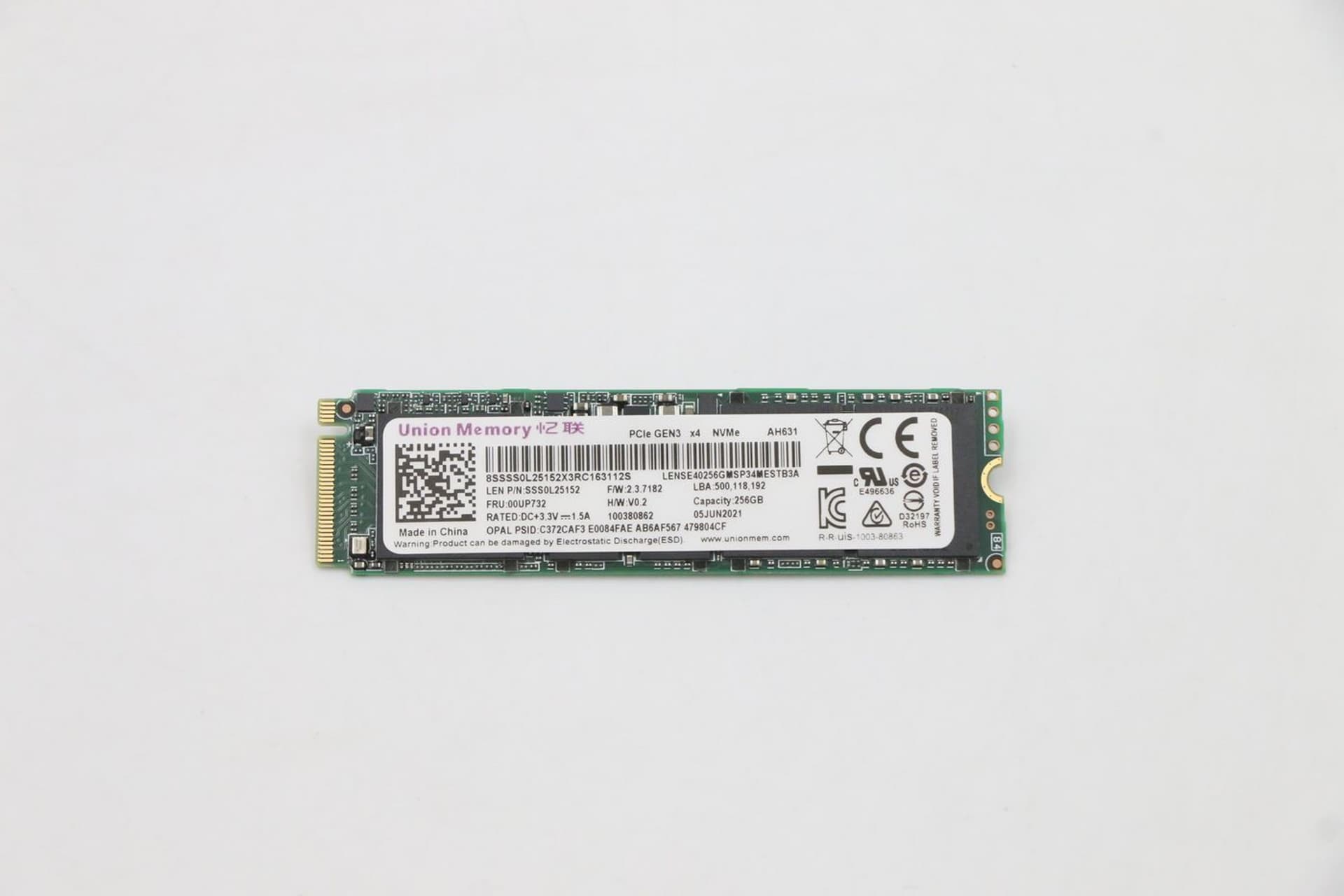 

Lenovo 256G PCIe 3x4