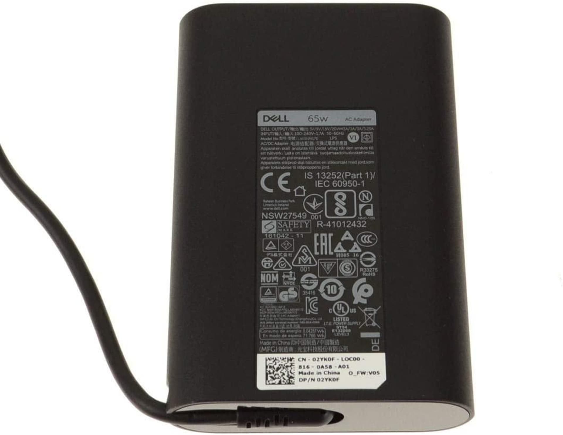 

Dell AC Adapter, 65W, 19.5V, 3