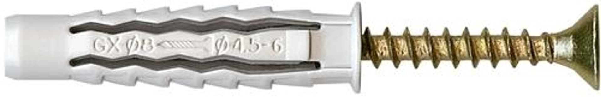 

DYBEL UNIWERSALNY ŁEB Z NACIĘCIEM KRZYŻOWYM GXK 8/80MM