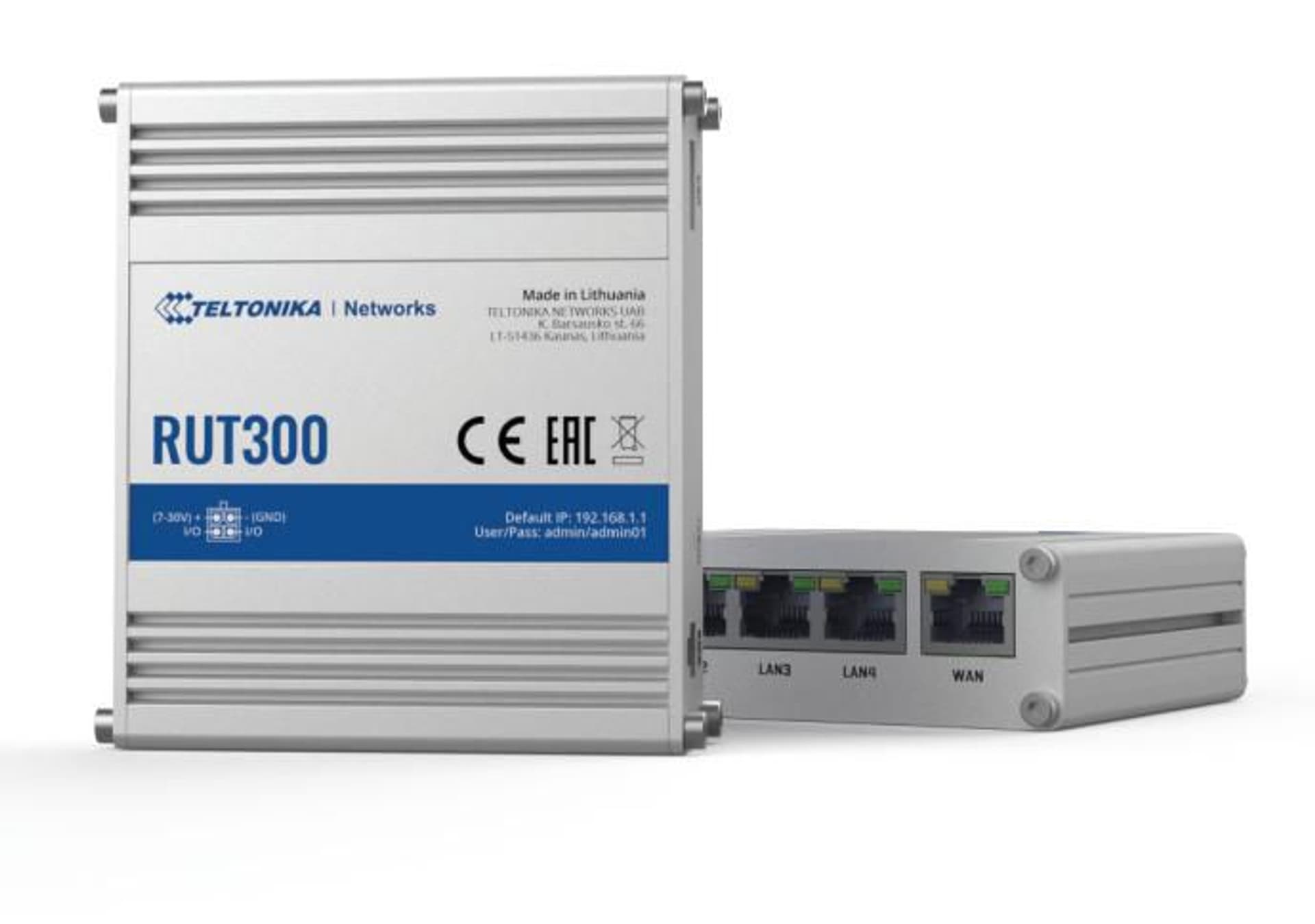 

TELTONIKA RUT300 INDUSTRIAL ETHERNET ROUTER 5X100MB/S 1XUSB