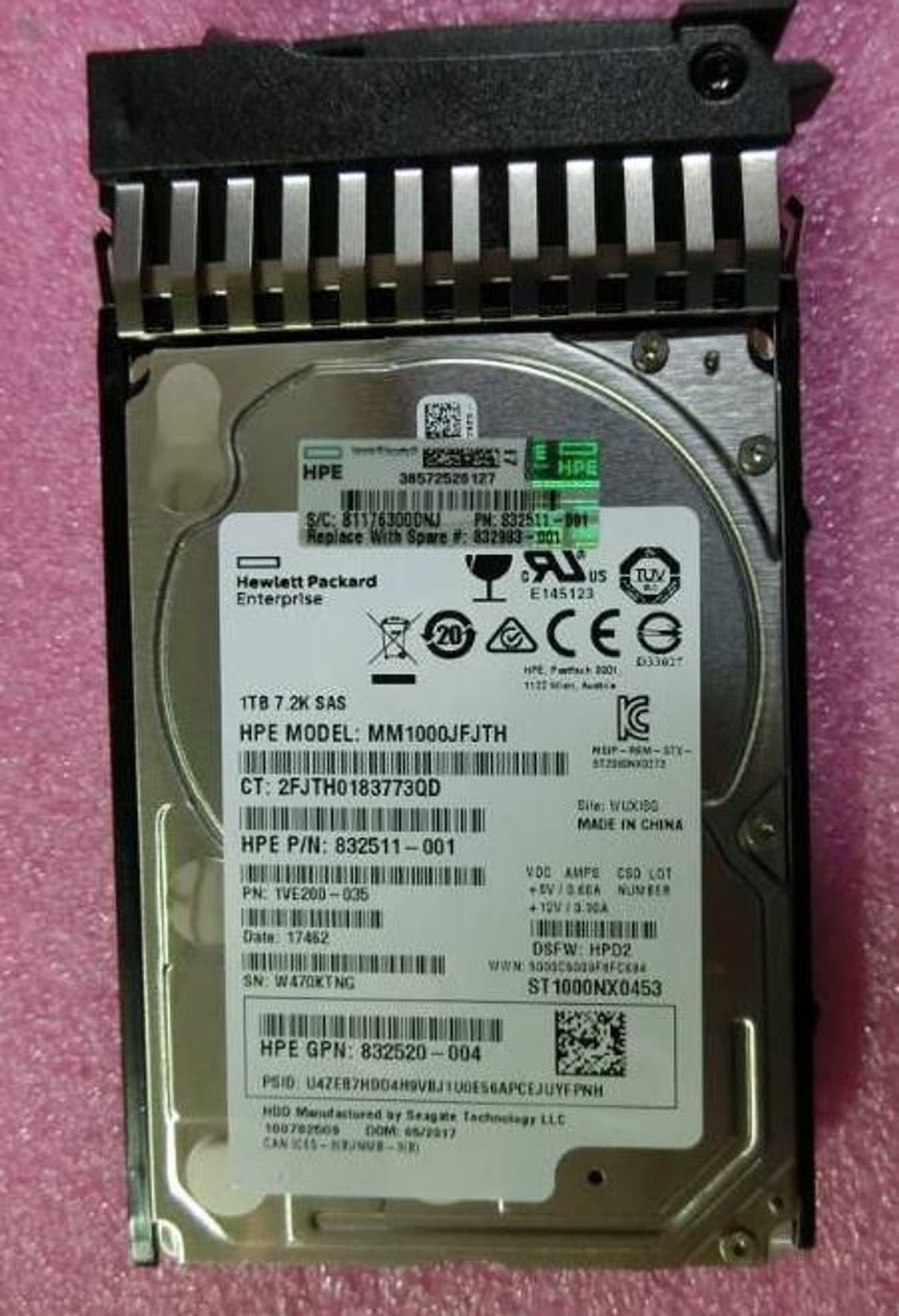 

Hewlett Packard Enterprise 1TB 12G SAS MDL 7.2K SFF