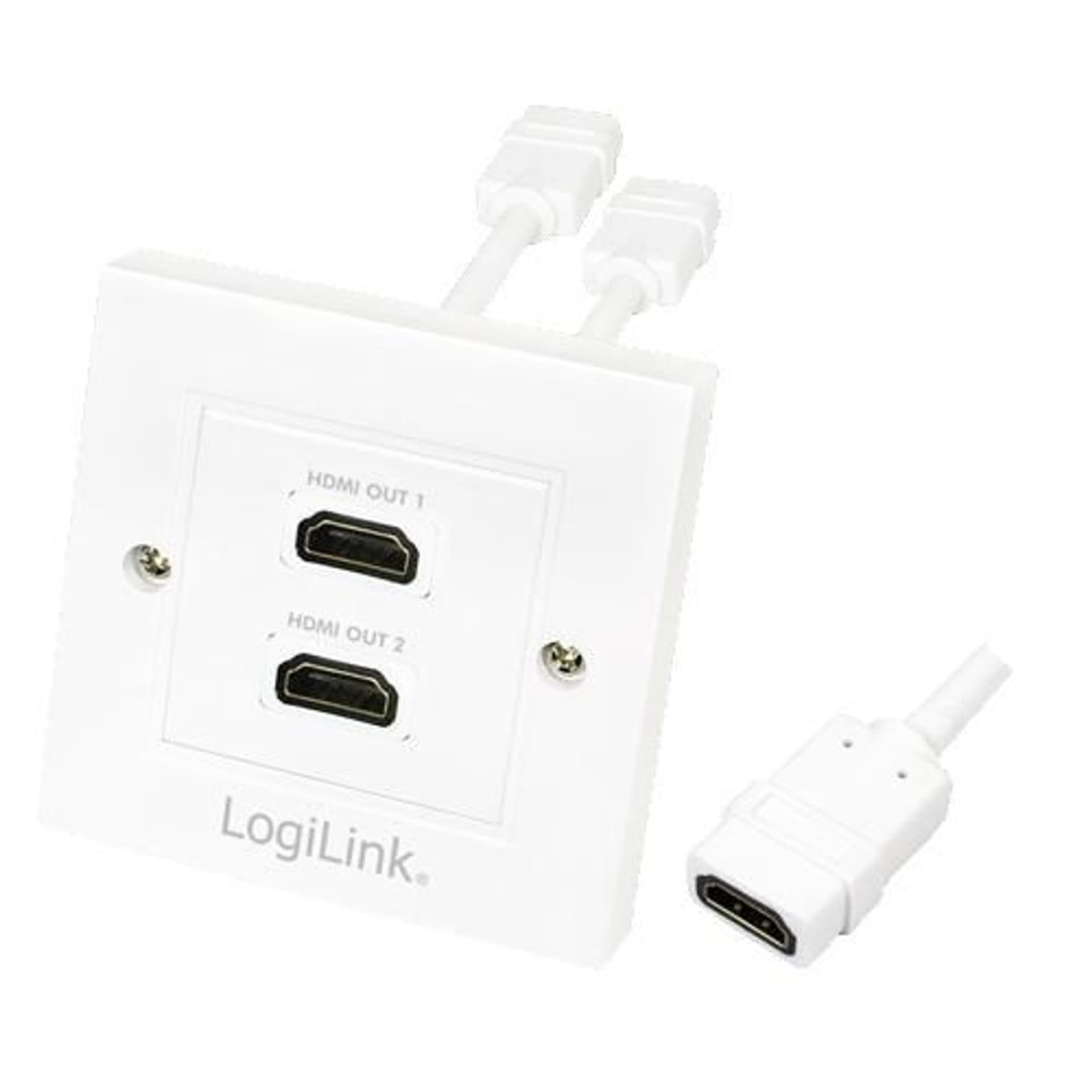 

LogiLink HDMI Adapterwall socket2-portw