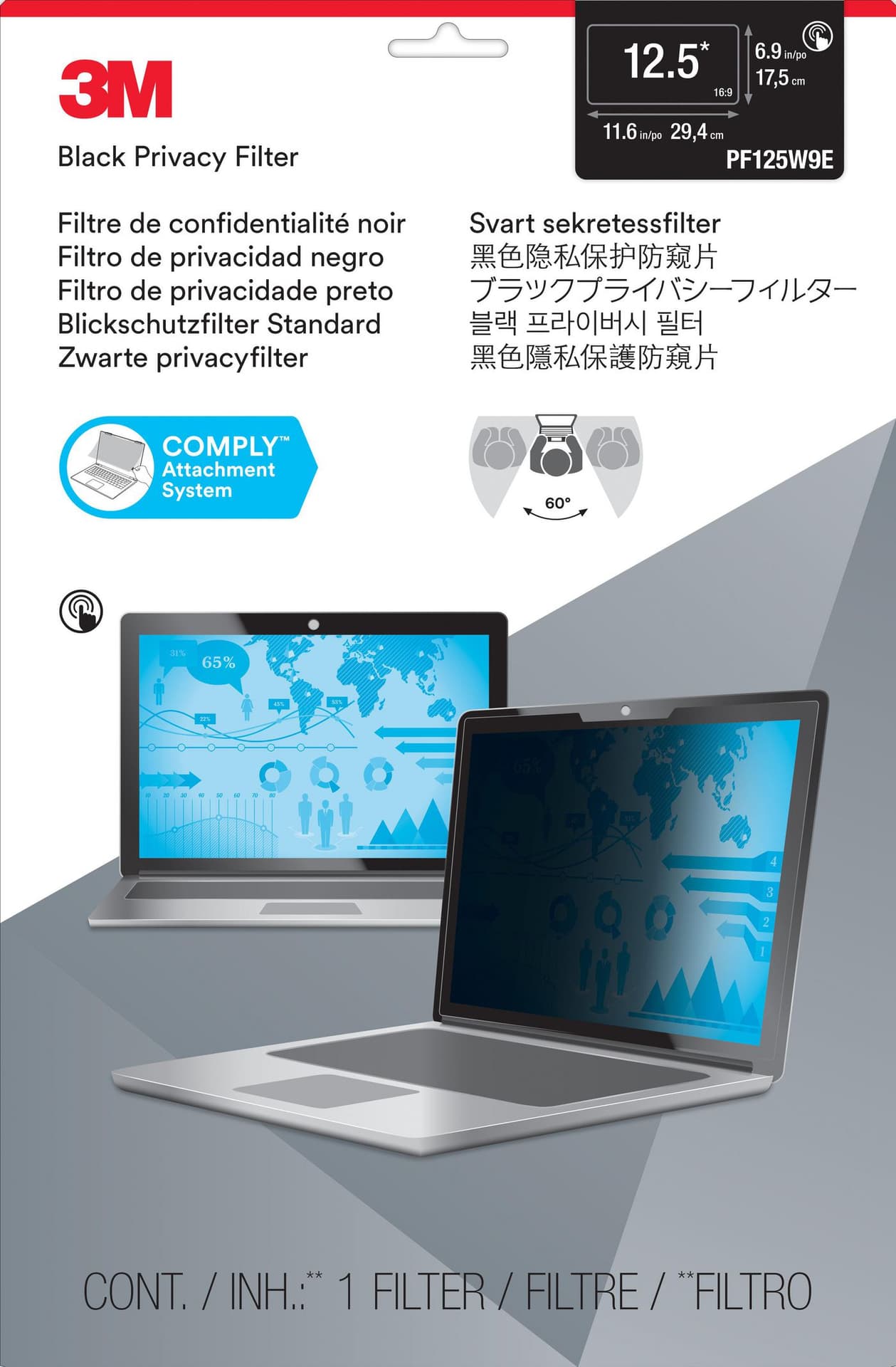 

3M Privacy Filter 12.5" 16:9