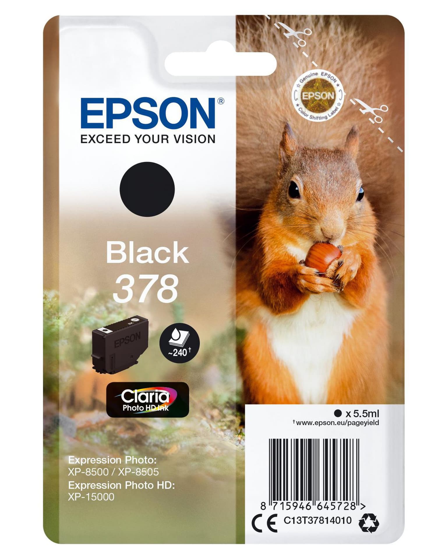 

Epson Singlepack Black 378