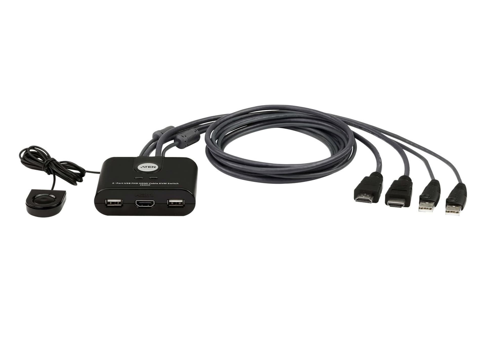 

Aten 2-portowy przełącznik KVM USB FHD HDMI Cable CS22HF