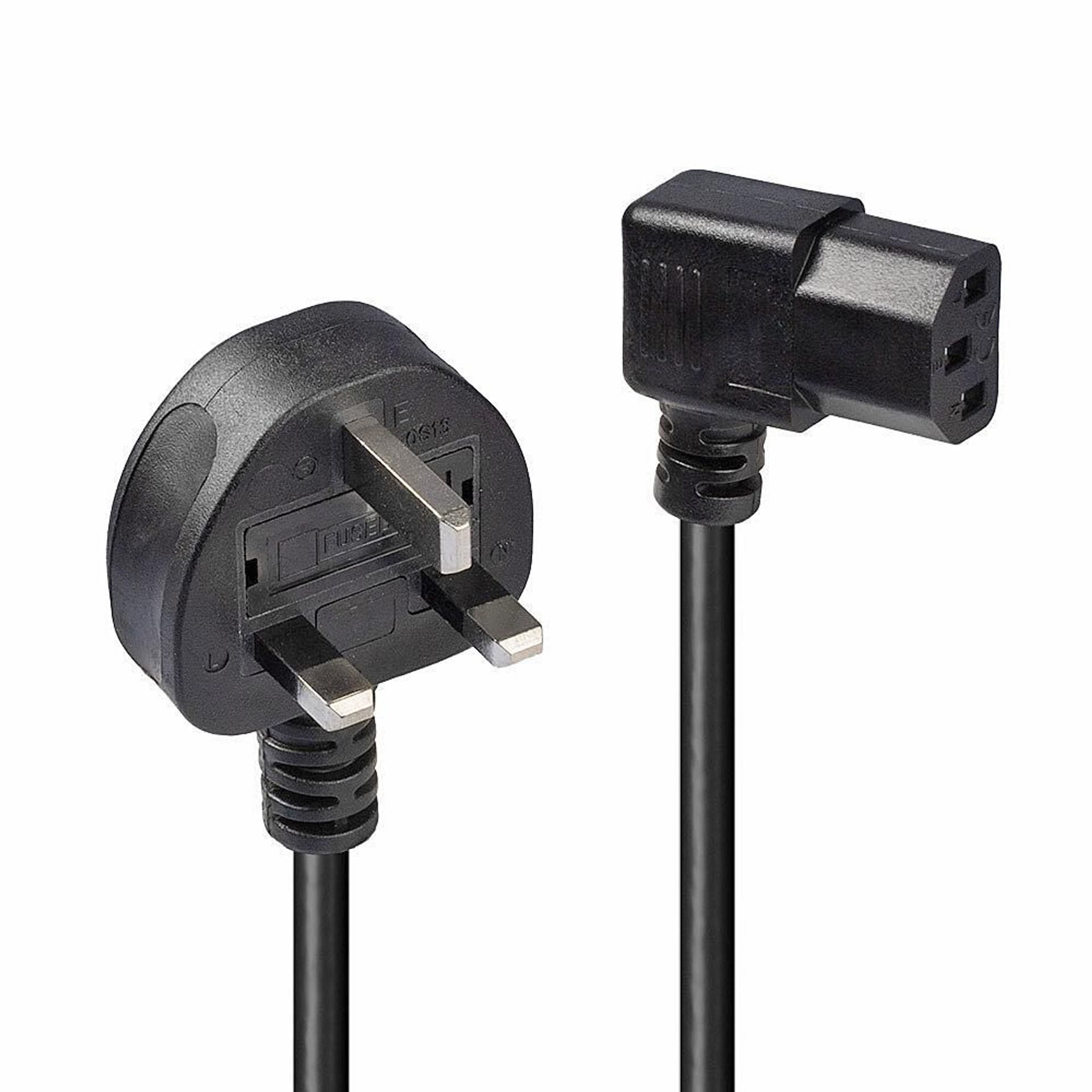 

Lindy 1M Uk 3 Pin To Right Angled