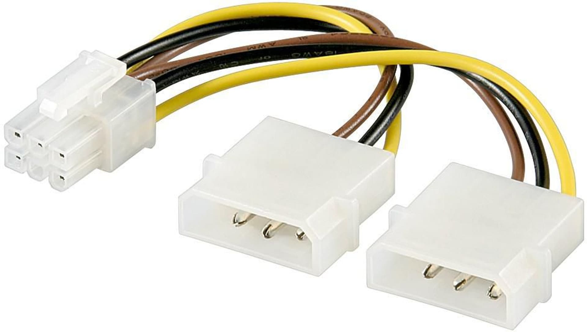

Goobay 51360 Power cable/adapter for PC graphics card; 6-pin PCI-E/PCI Express, 0.15 m